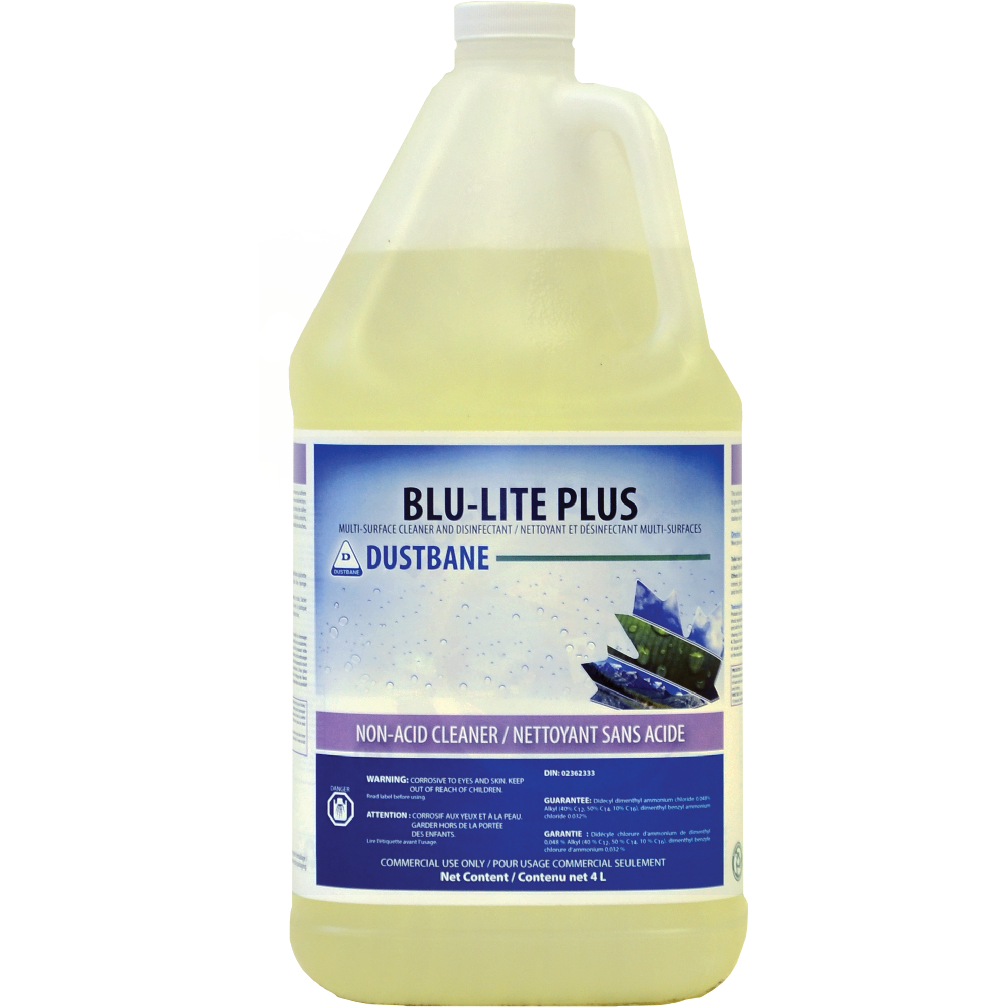 DUSTBANE BluLite Plus MultiSurface Cleaner and Disinfectant, Jug