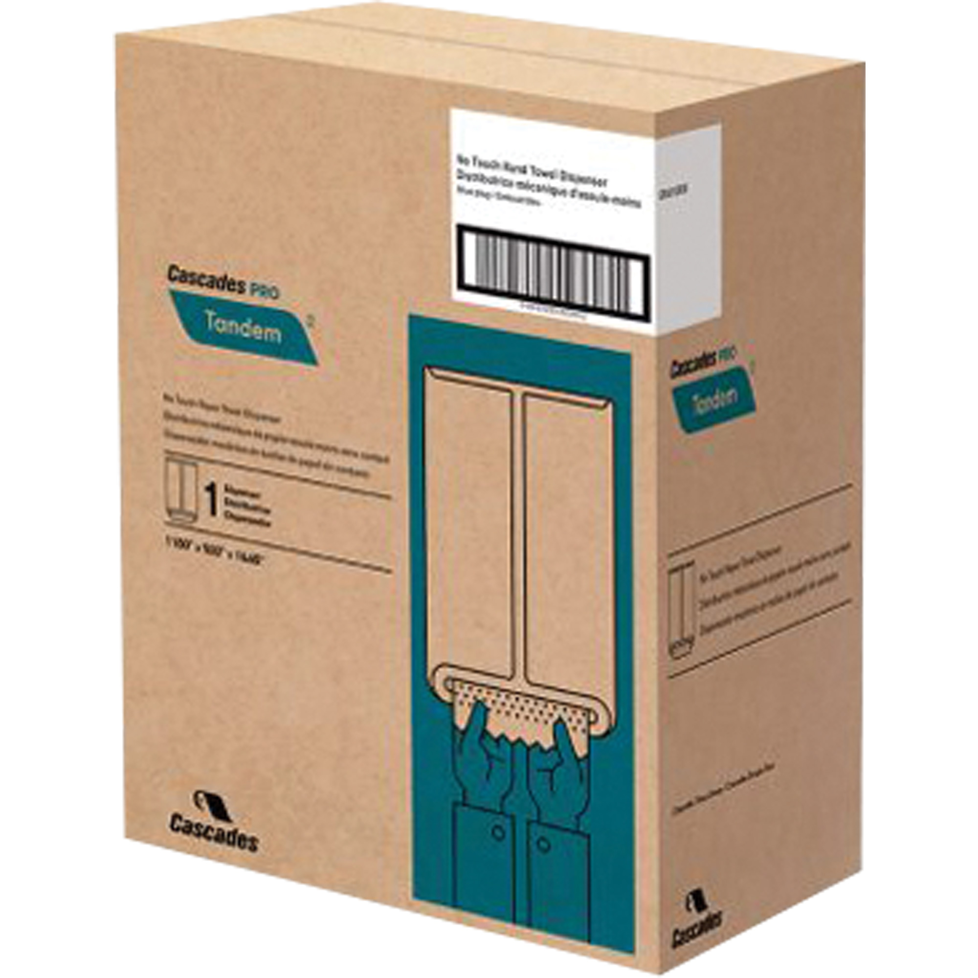 Cascades C340 Pro Tandem Hand Towel Dispenser, NoTouch, 11.5" W x 9" D