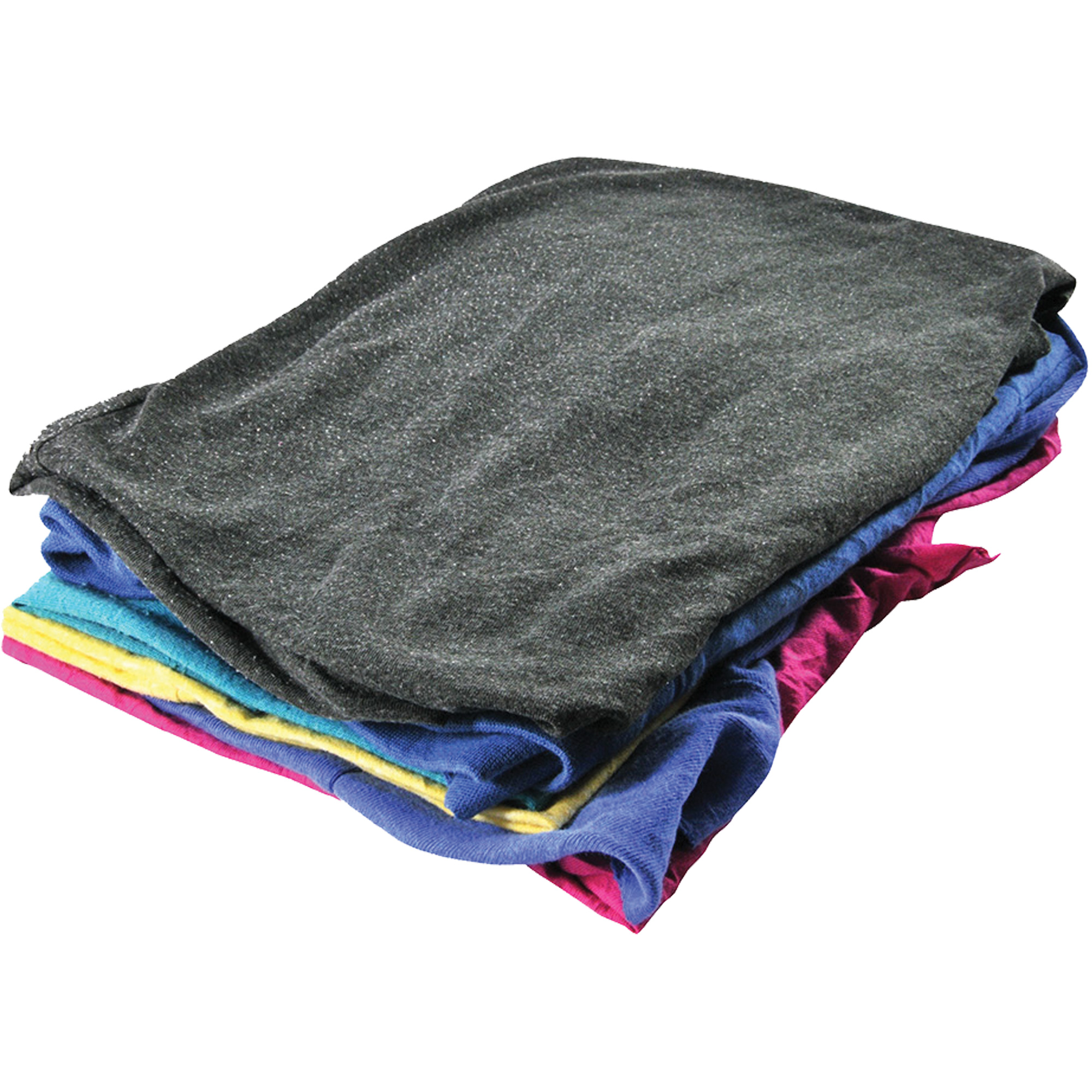 WIPECO Recycled Material Wiping Rags, Cotton, Mix Colours, 25 lbs