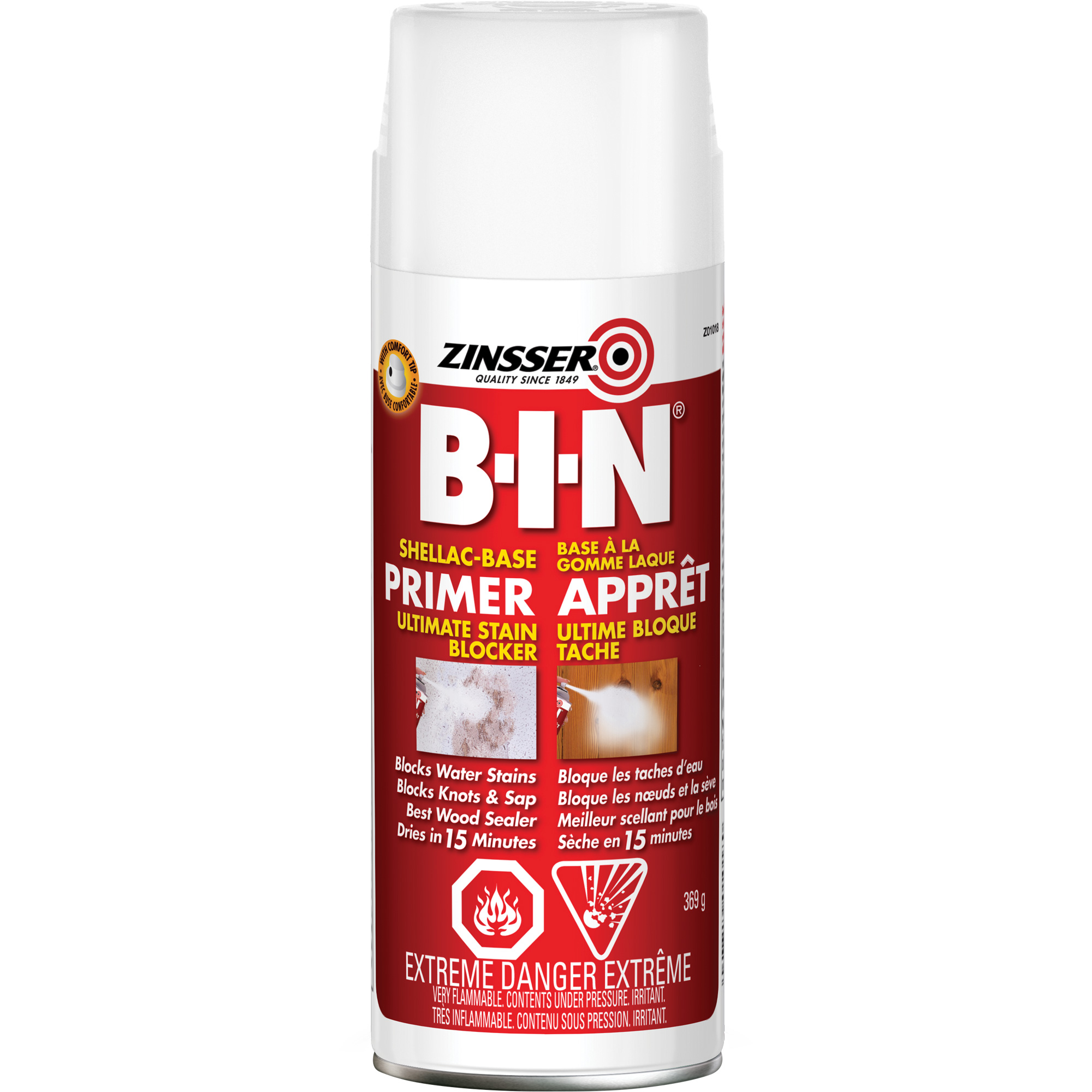 Zinsser Z01018 B-I-N® Shellac-Base Sealer Primer, 369 g