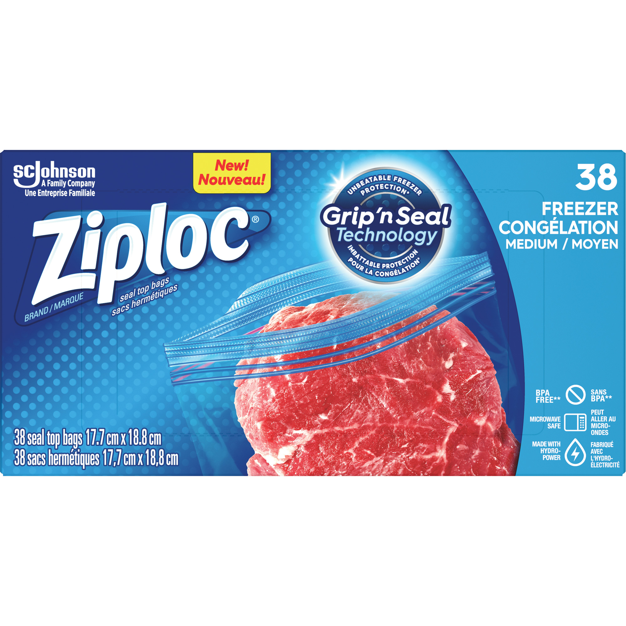 SC JOHNSON Ziploc® Freezer Bags JM308 (10067140004333) Shop Freezer