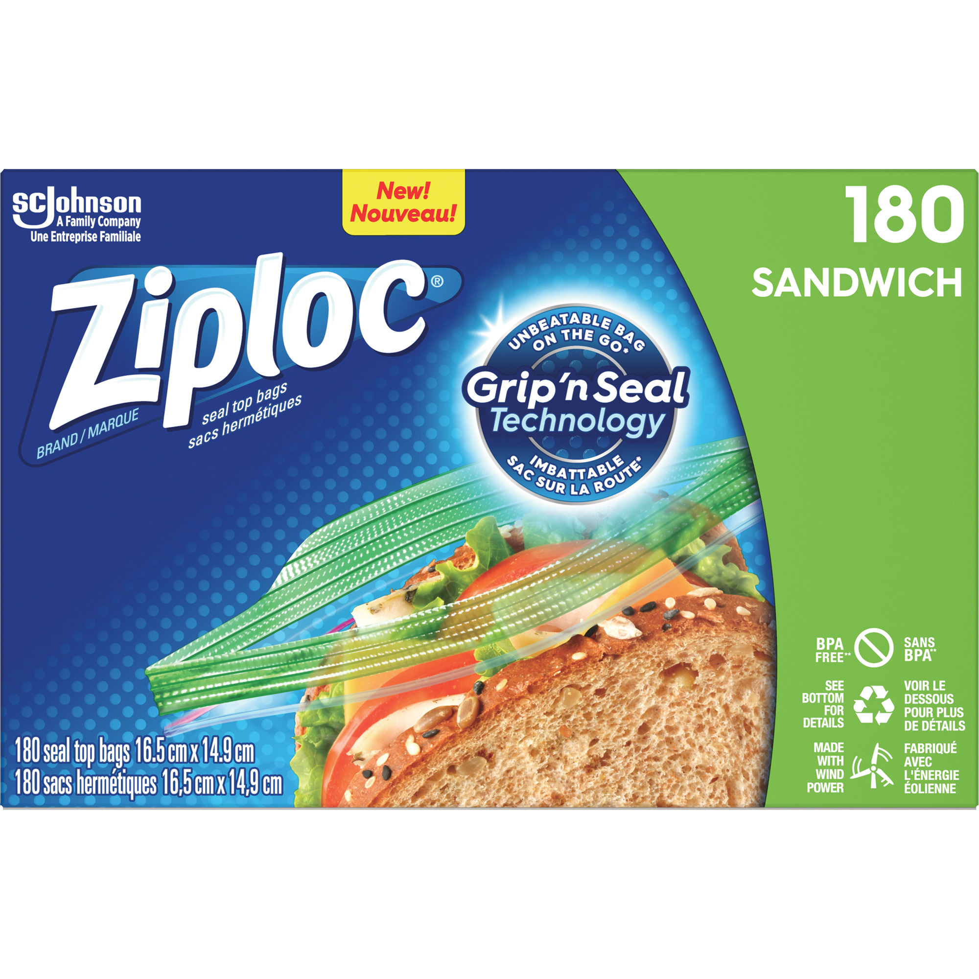 SC JOHNSON Ziploc® Sandwich Bags JM425 (10067140700716) Shop Food