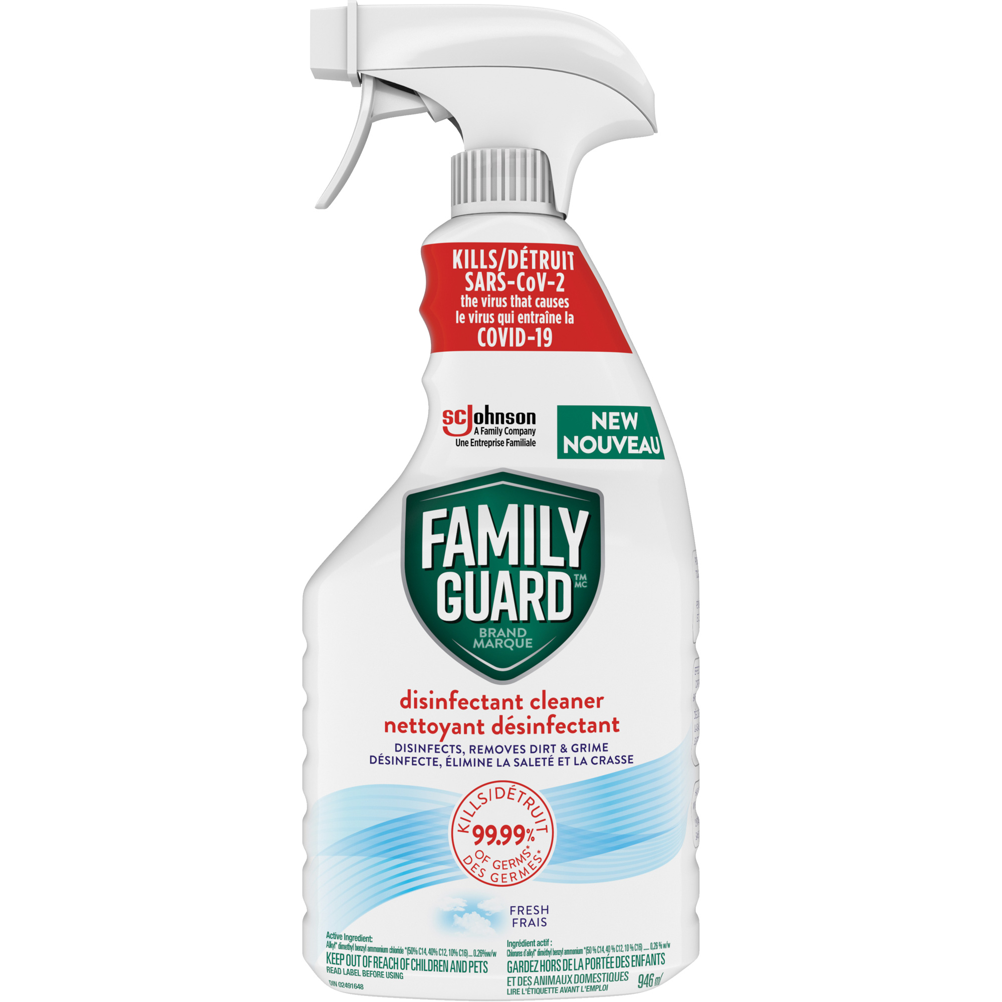 SC JOHNSON Family Guard Disinfectant Spray, Trigger Bottle JP458