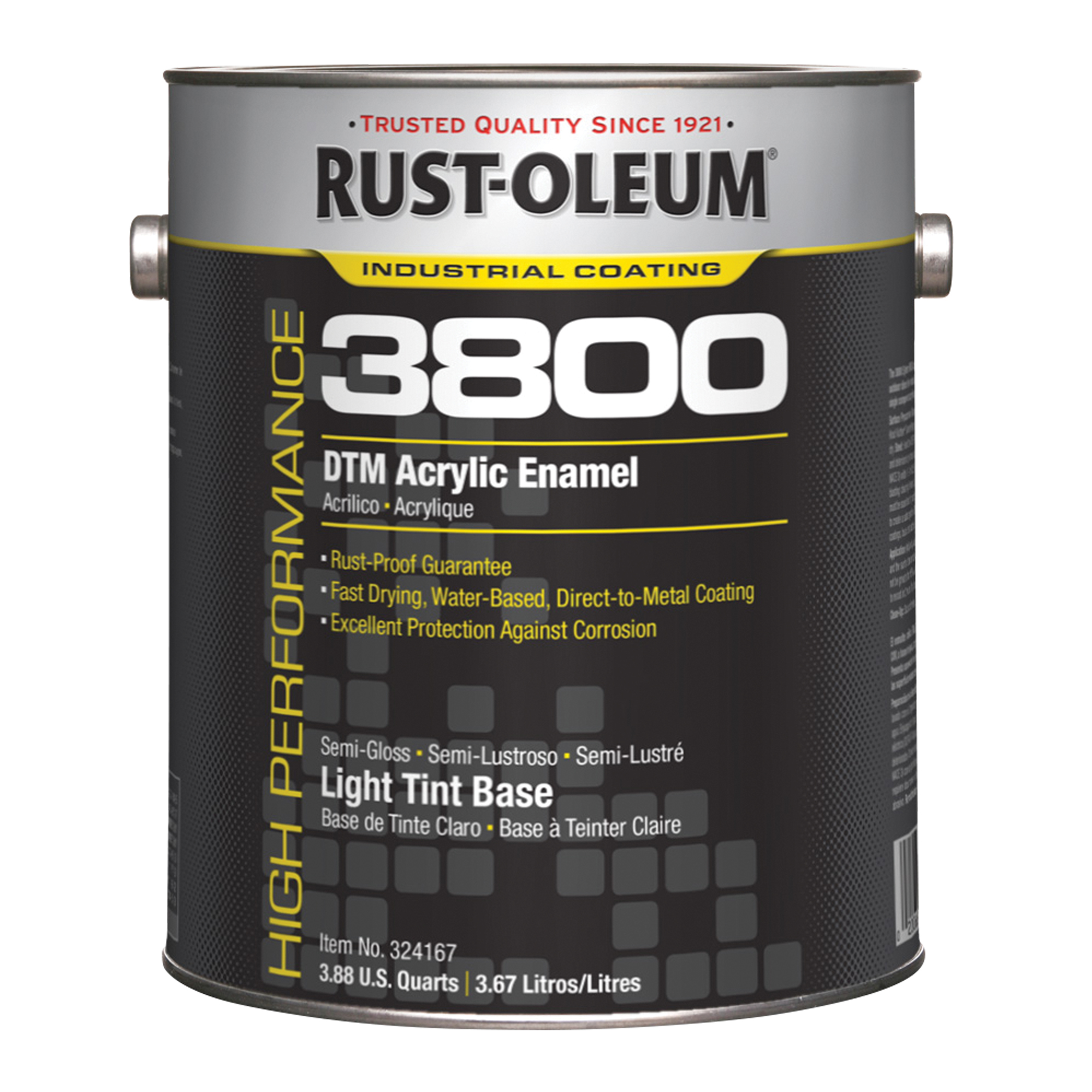 RUSTOLEUM 3800 HighPerformance DTM Acrylic Enamel, Gallon, Tint Base