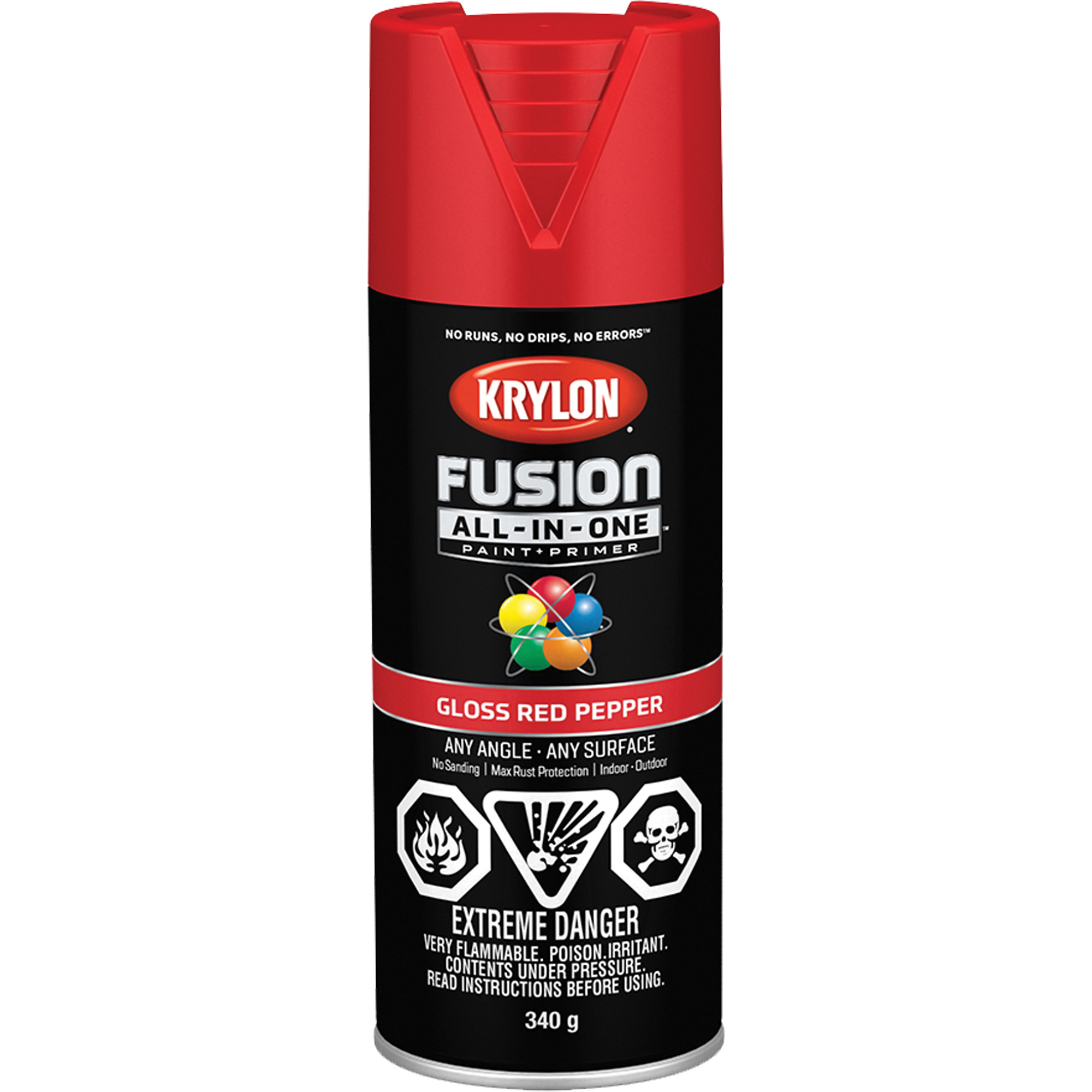 KRYLON INDUSTRIAL Fusion AllInOne Paint, Red, Aerosol Can KQ026