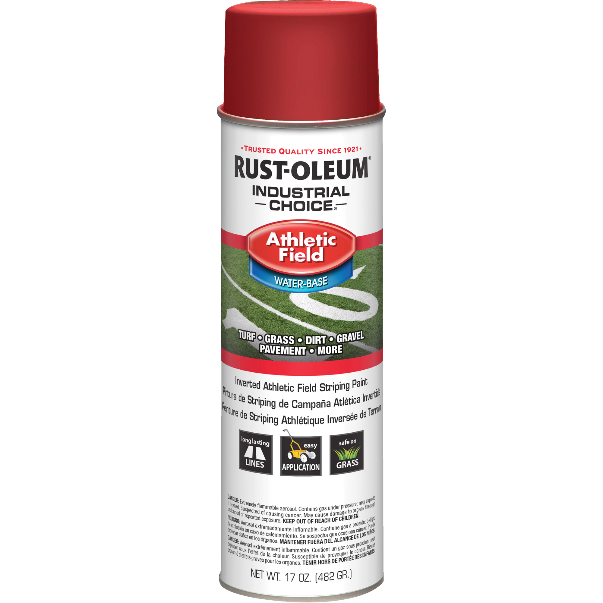 RUSTOLEUM AF1600 Athletic Field Striping Paint, Red, Aerosol Can KQ300