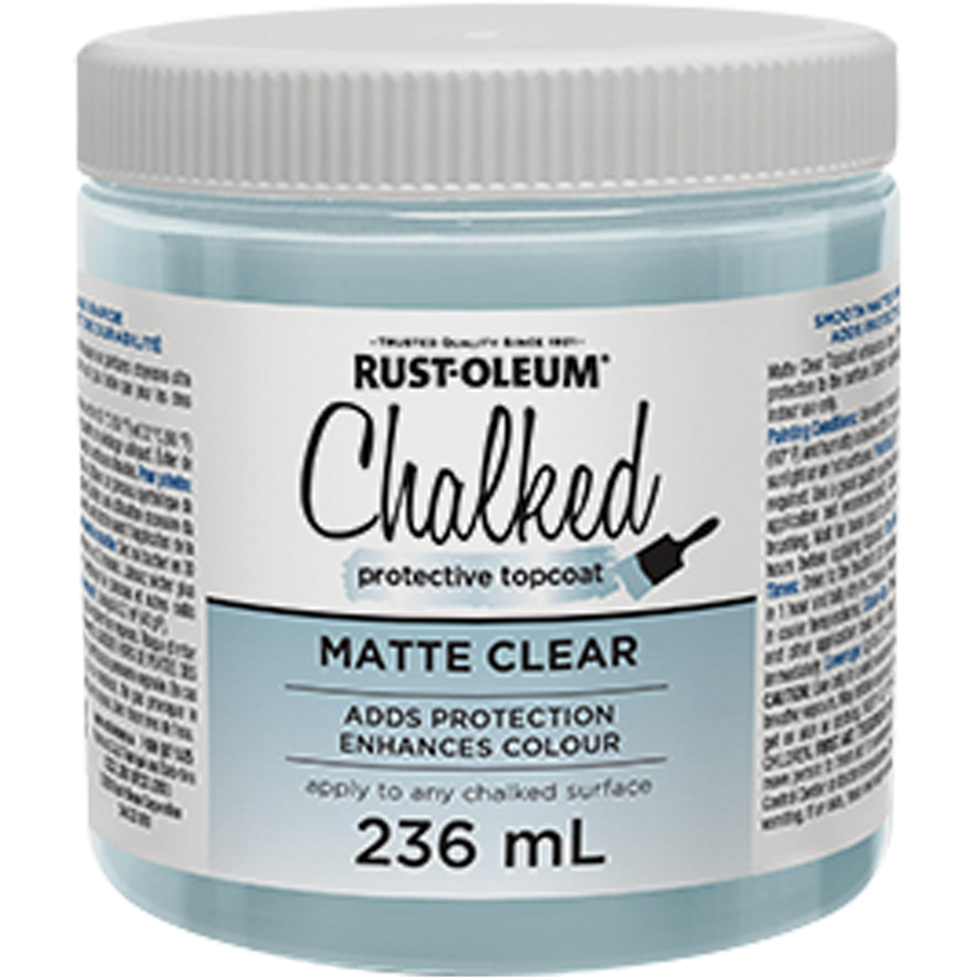 Rust Oleum 307410 Chalked Protective Topcoat 236 ml Jar Clear