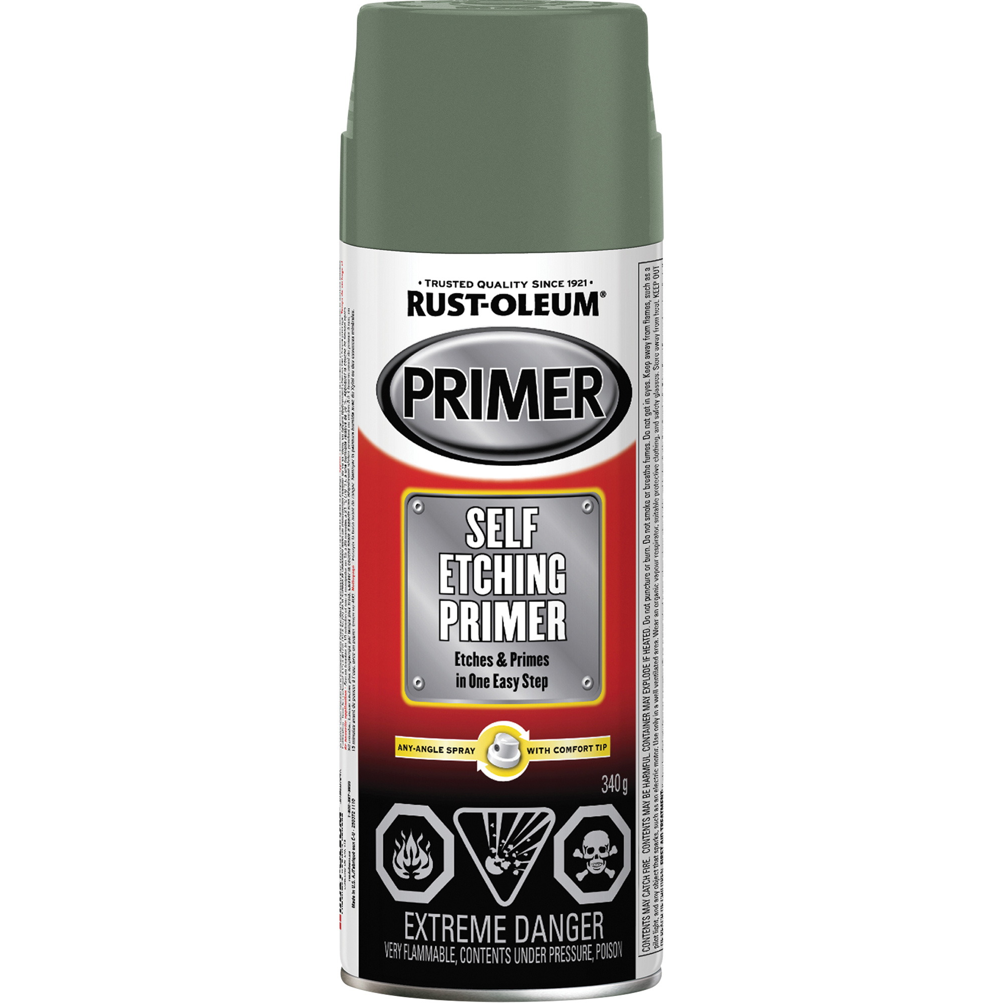 RUSTOLEUM Automotive SelfEtching Primer, Green, Very Flat, Aerosol