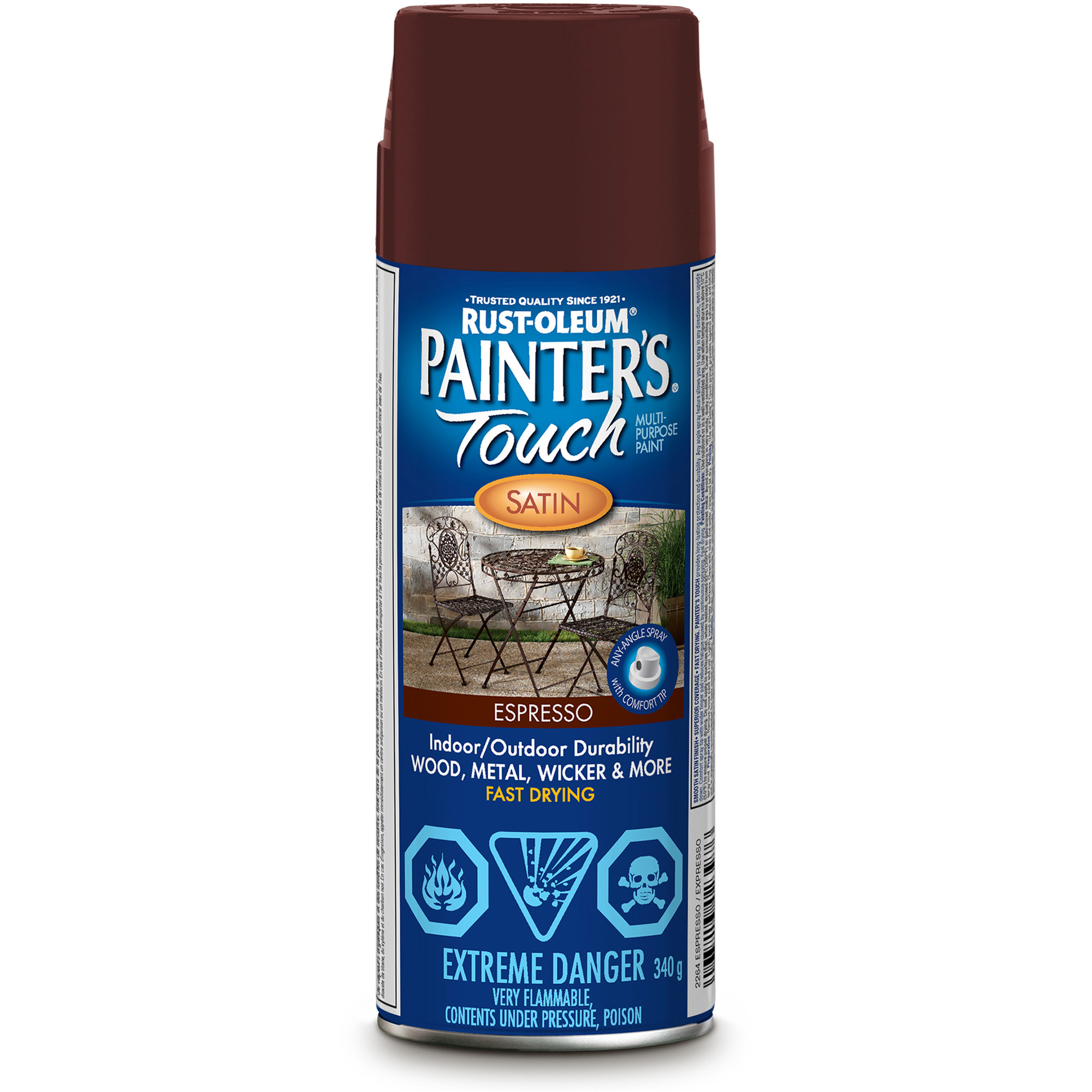 RUSTOLEUM Painter's Touch® MultiPurpose BrushOn Paint, Brown, Aerosol Can KQ522 (N2264830