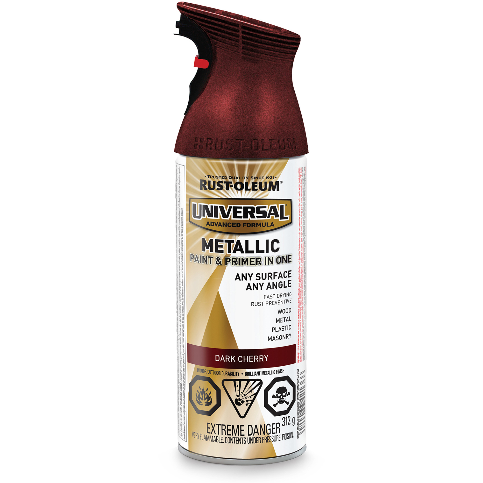 Rust Oleum 336291 Universal Spray Paint Red Metallic Aerosol
