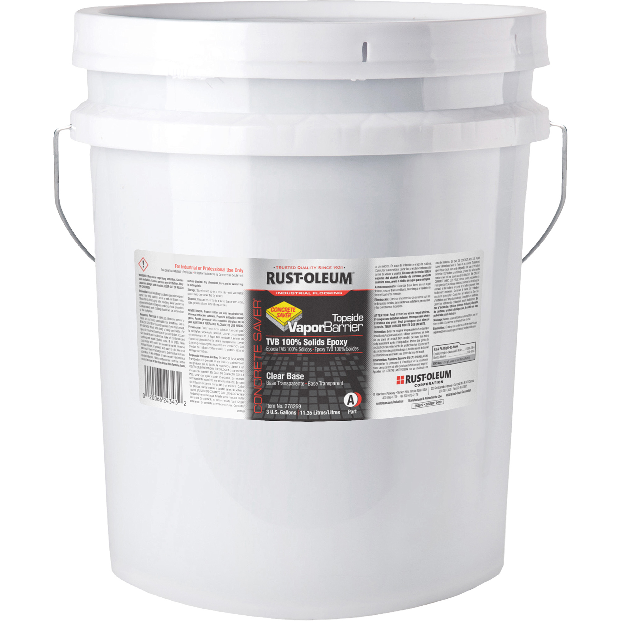 RustOleum 278269 Topside 100 Solids Vapour Barrier, 3 gal., Epoxy