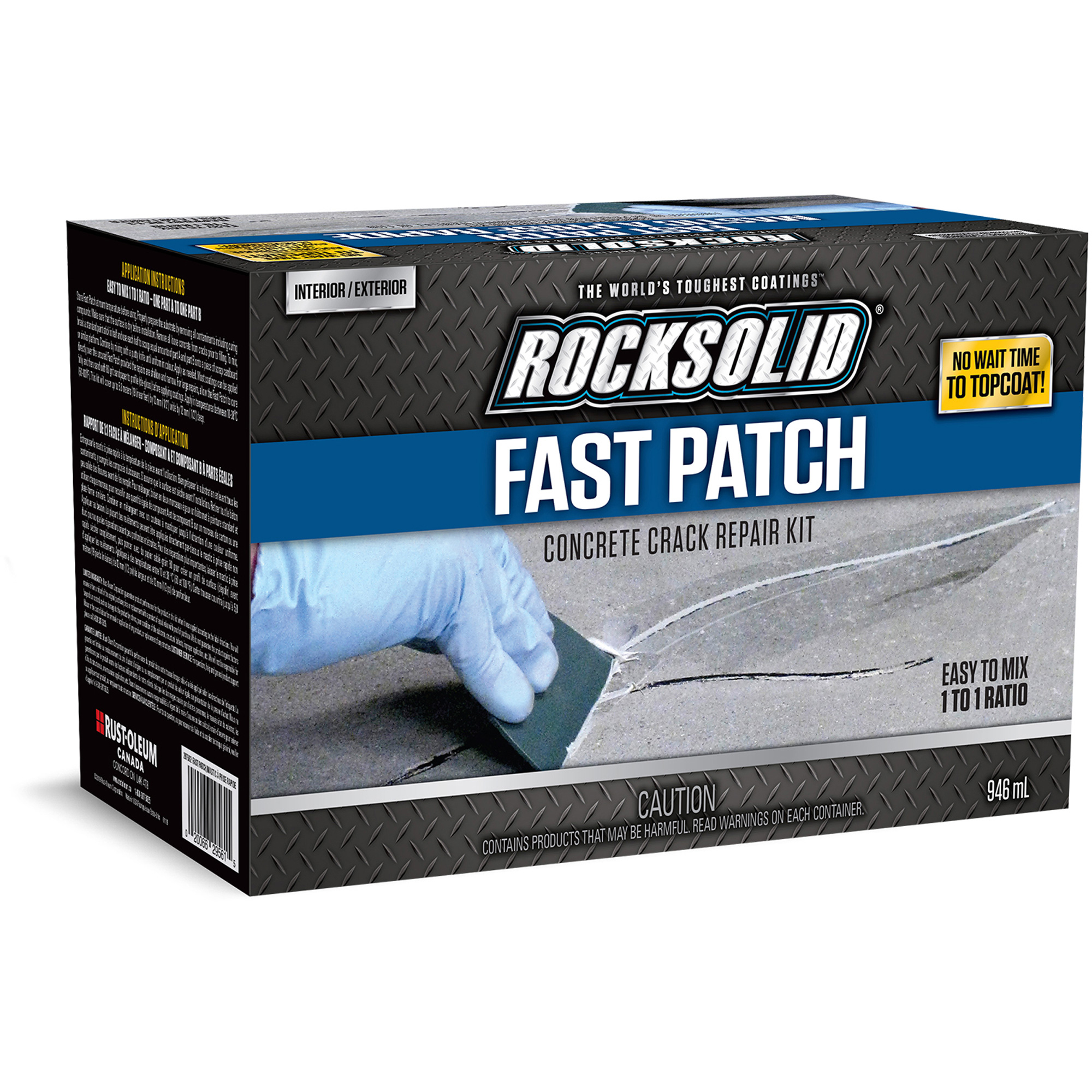 RUSTOLEUM RockSolid® Fast Patch Concrete Crack Repair Kit, Kit, Grey
