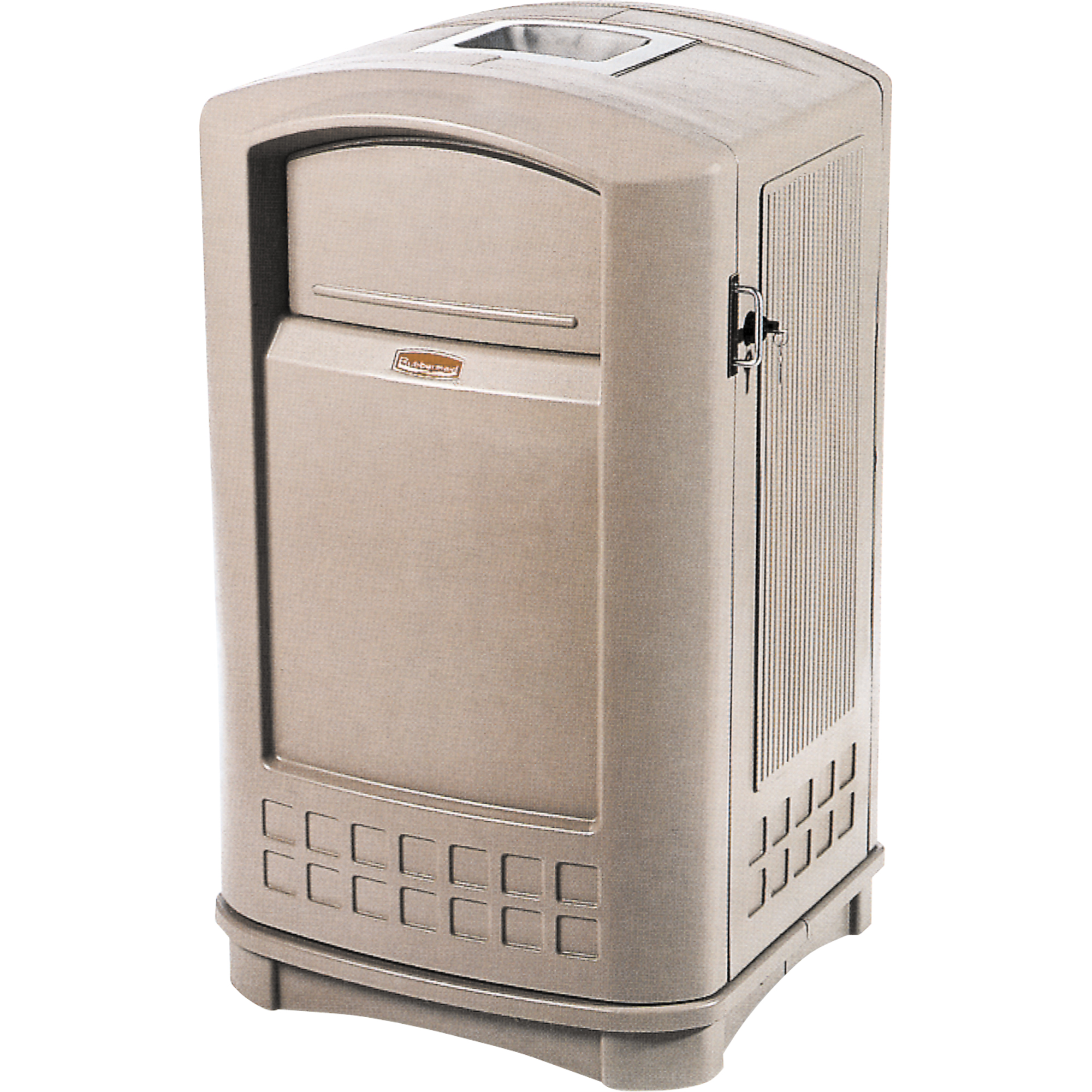 Rubbermaid FG396500BEIG Plaza® Containers, Plastic, 50 US gal. Capacity