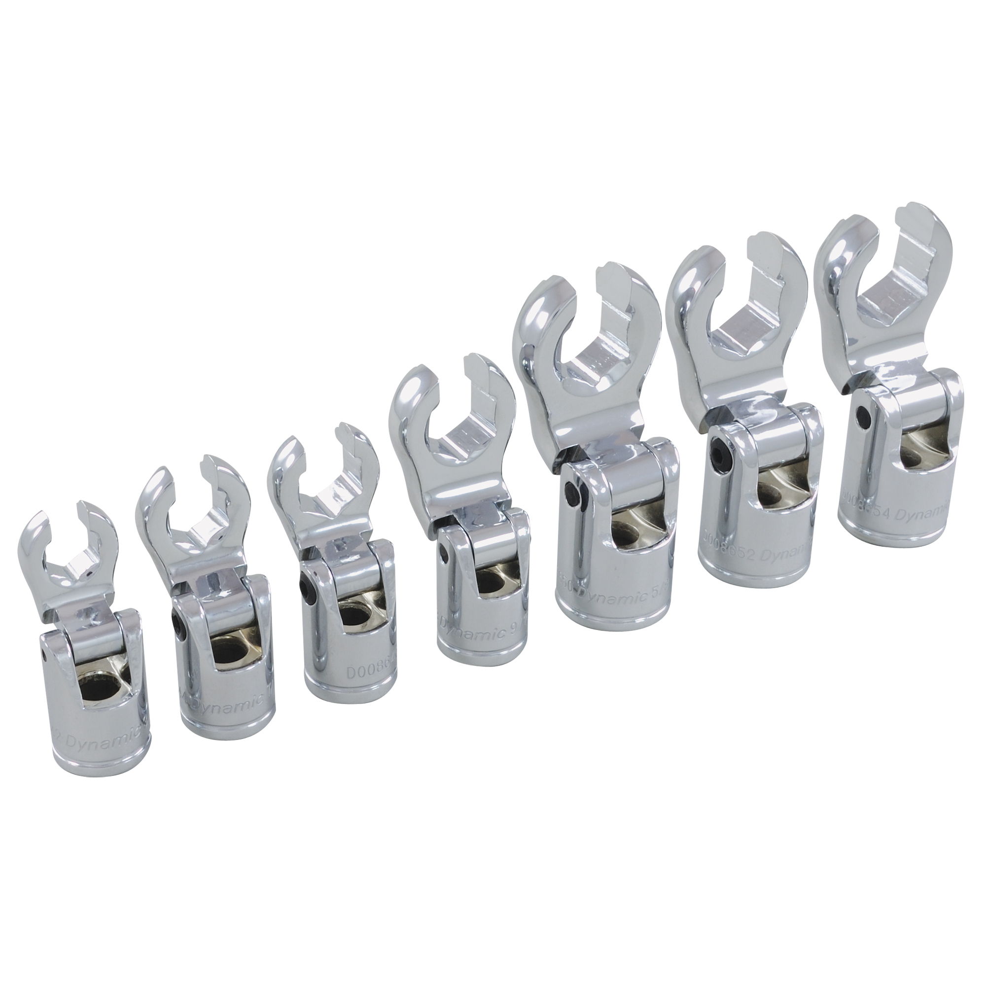 DYNAMIC SAE FlexHead CrowFoot Socket Set, 3/8" Drive Size NJH447