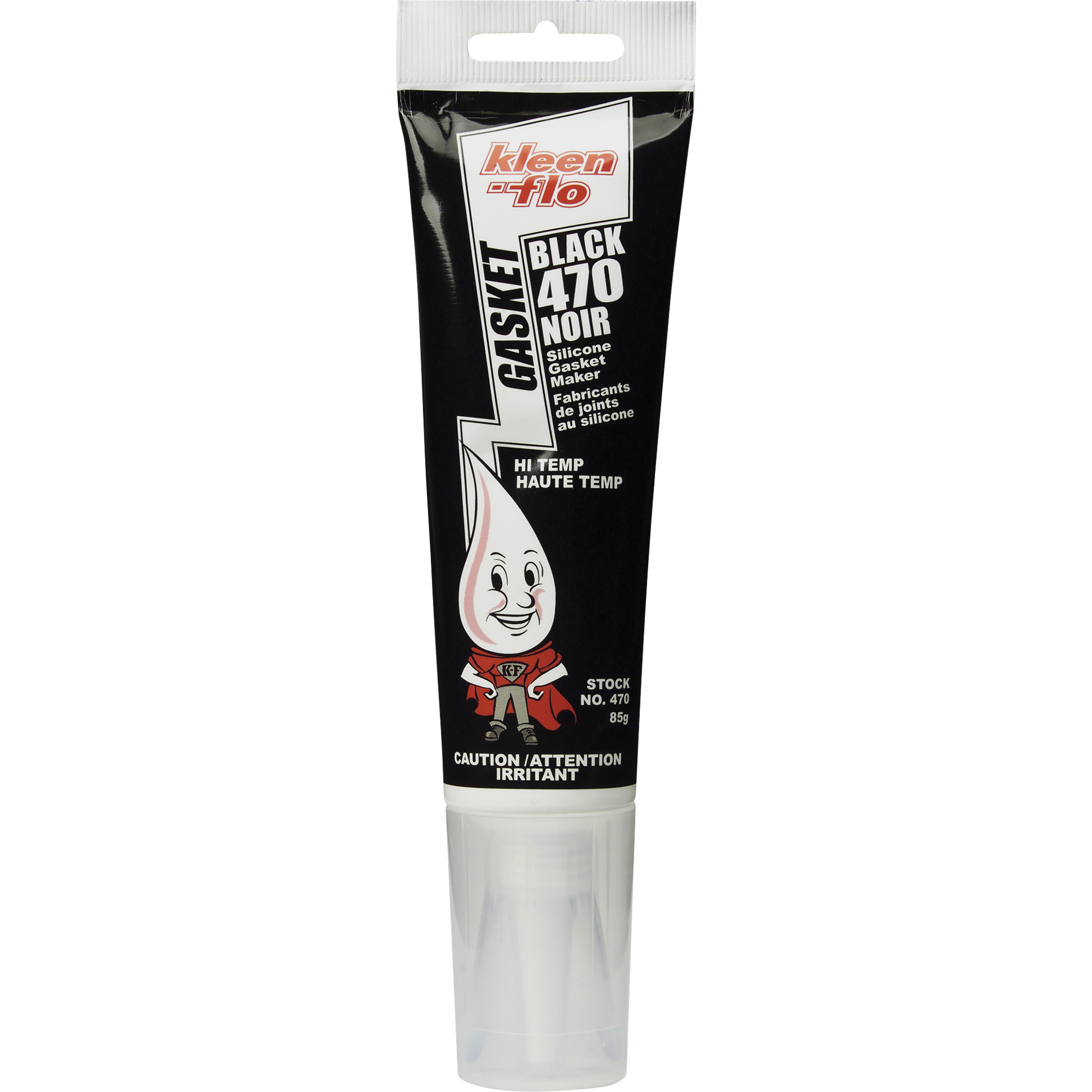 KleenFlo 470 470 Silicone Gasket Maker, Tube, Black