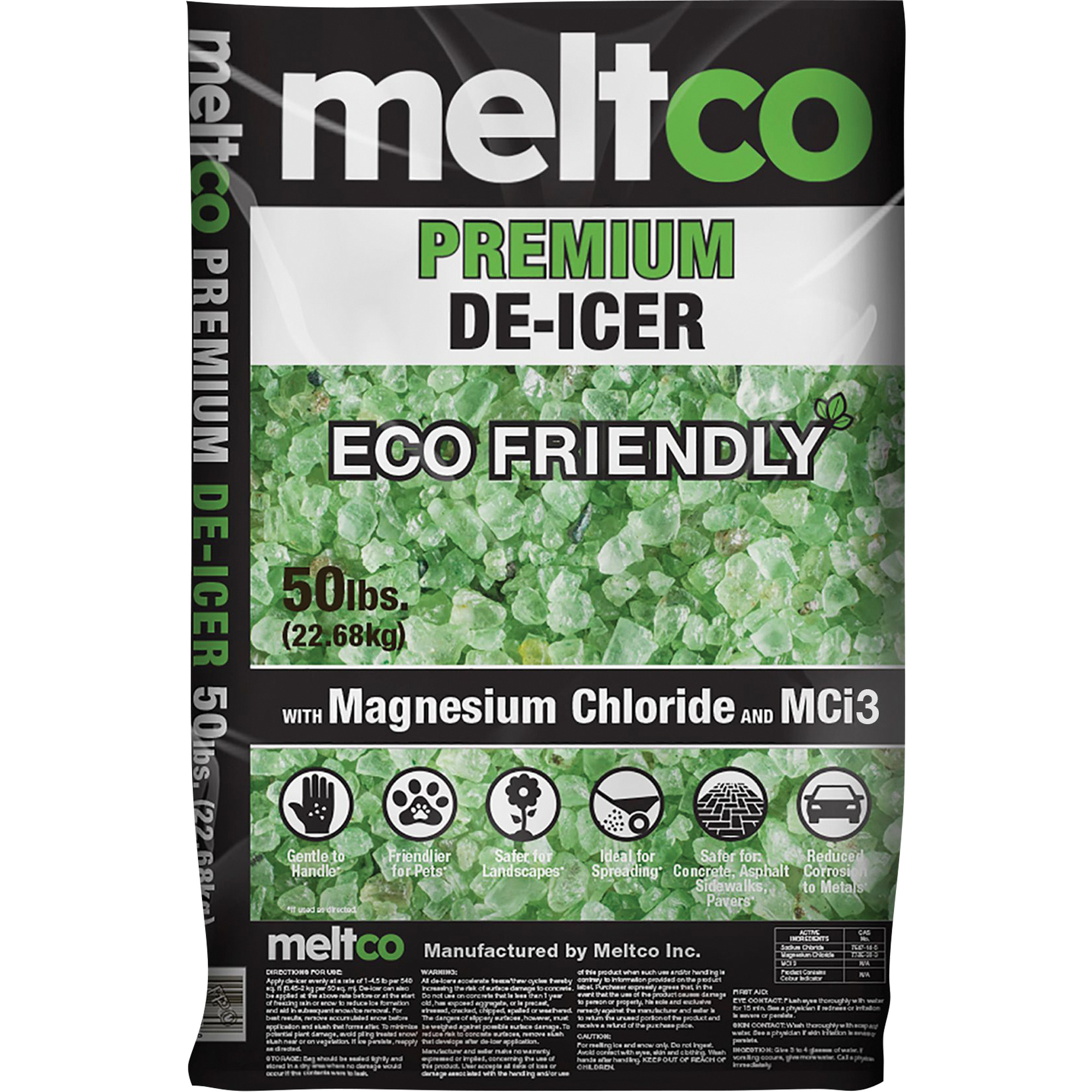 MELTCO Premium Eco Friendly De Icer Bag 50 Lbs 22 7 Kg 25 C 15 