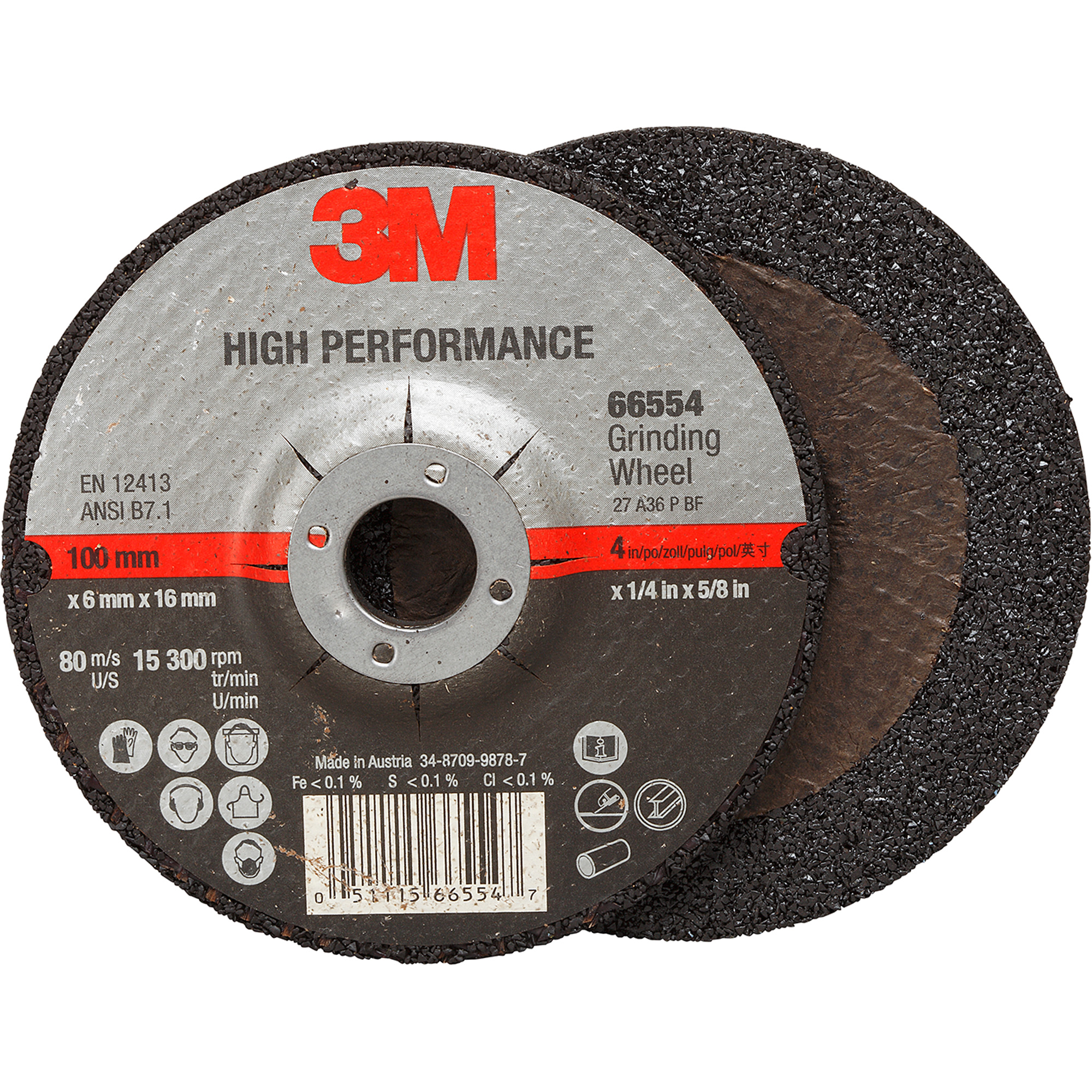 3M High Performance Depressed Center Grinding Wheels Type 27 NU249
