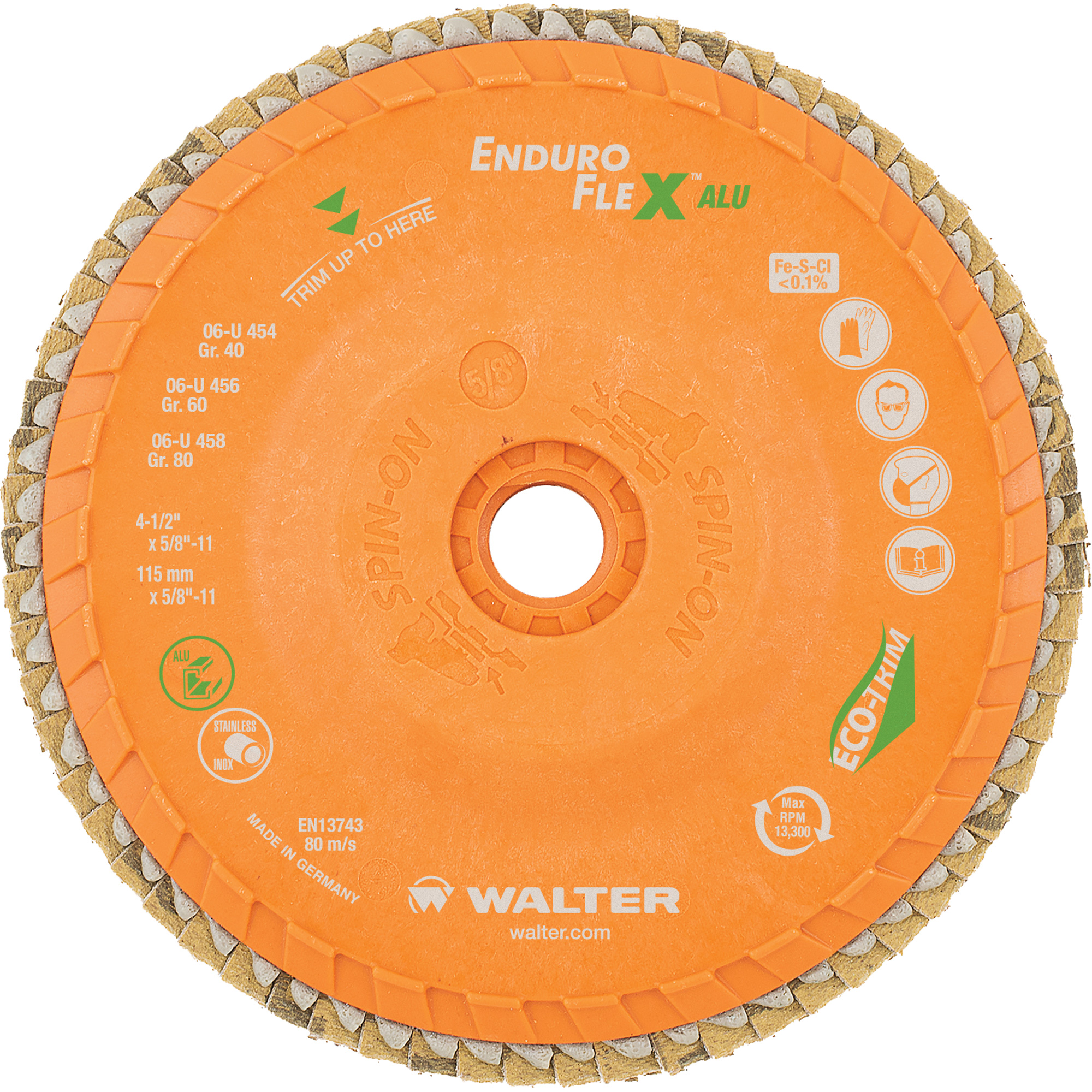 Walter Surface Technologies 06U454 Enduro-Flex Alu Spin-On Flap