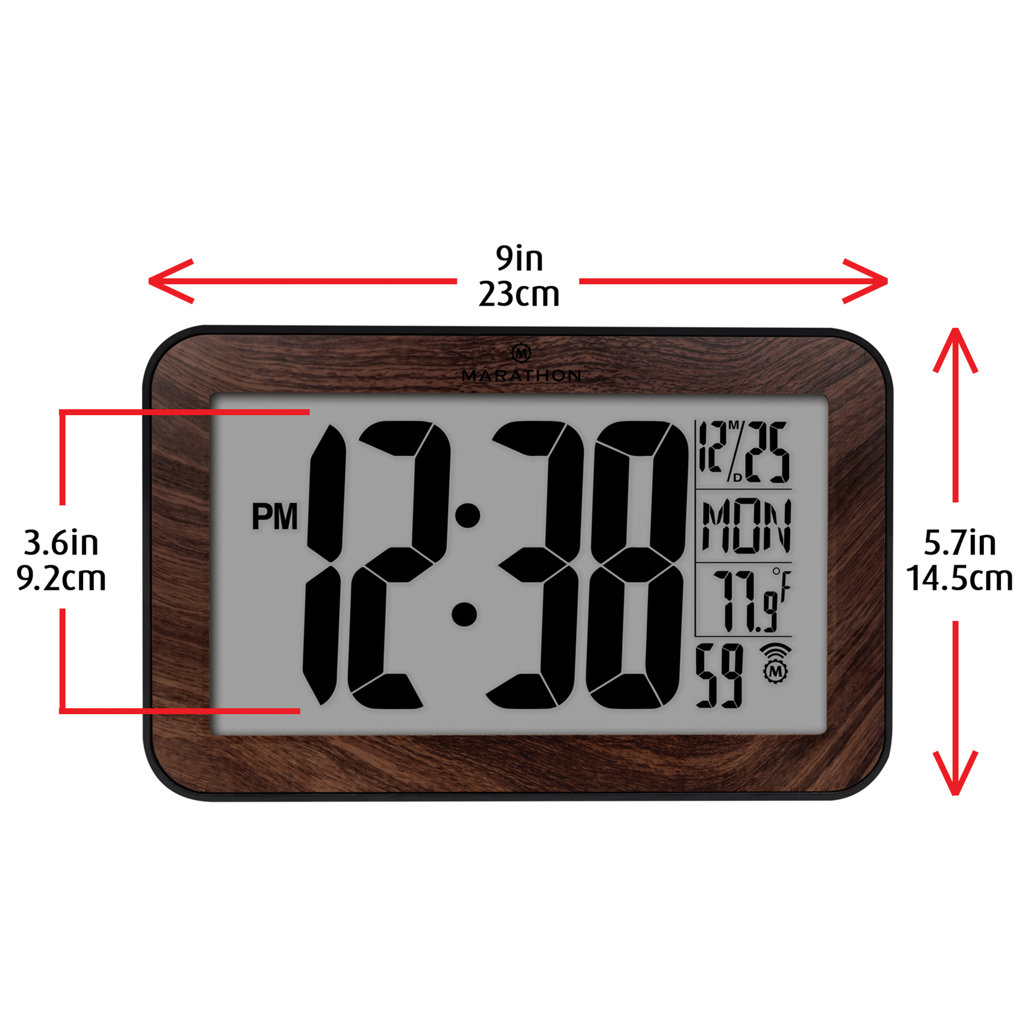 MARATHON Atomic Clock OP583 ( CL030033WD) Shop Clocks TENAQUIP