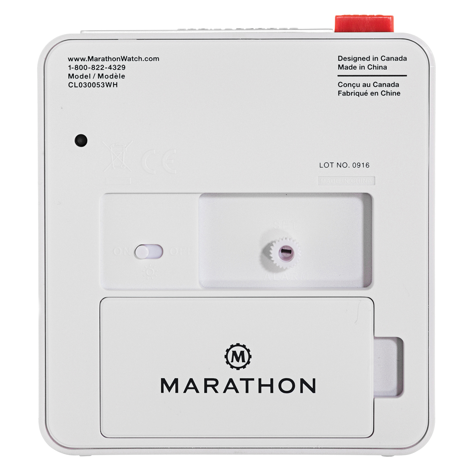 MARATHON Analog Desk Alarm Clock OQ429 (CL030053WH) Shop Clocks