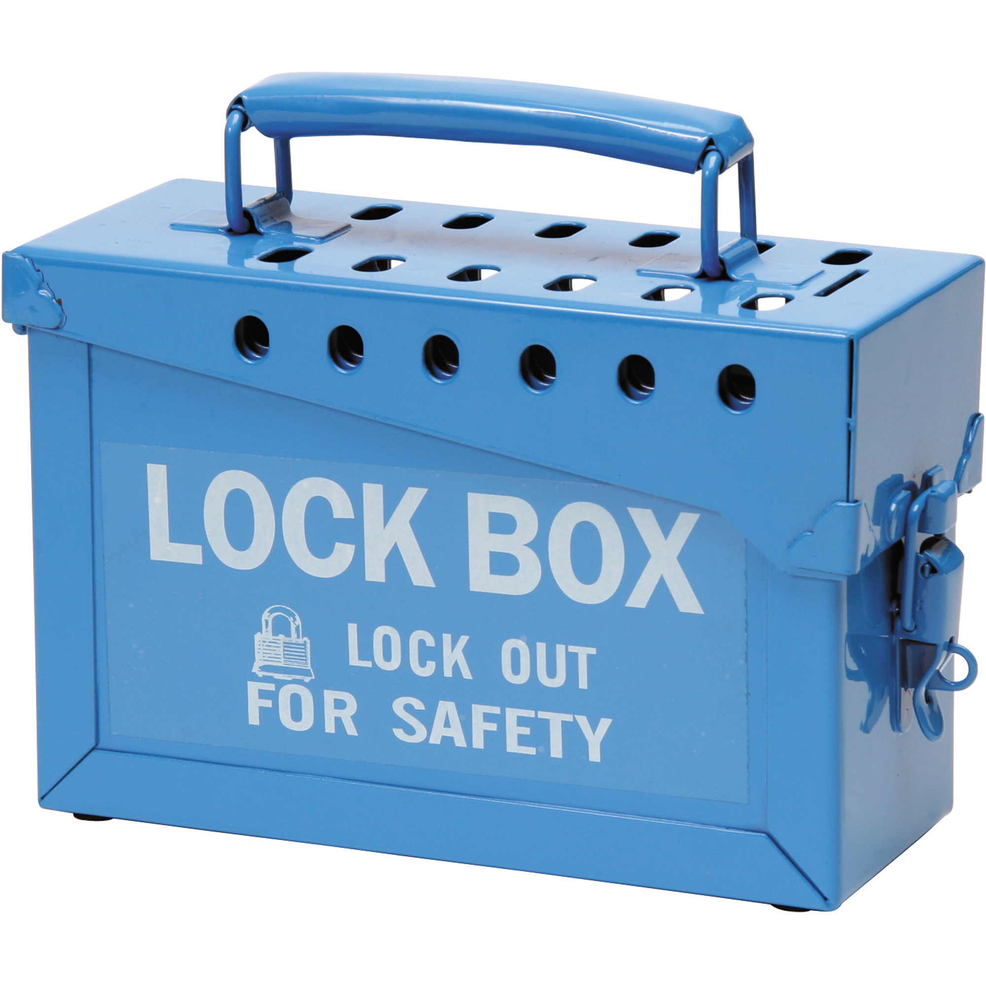 Brady 45190 Portable Metal Lock Box, Blue