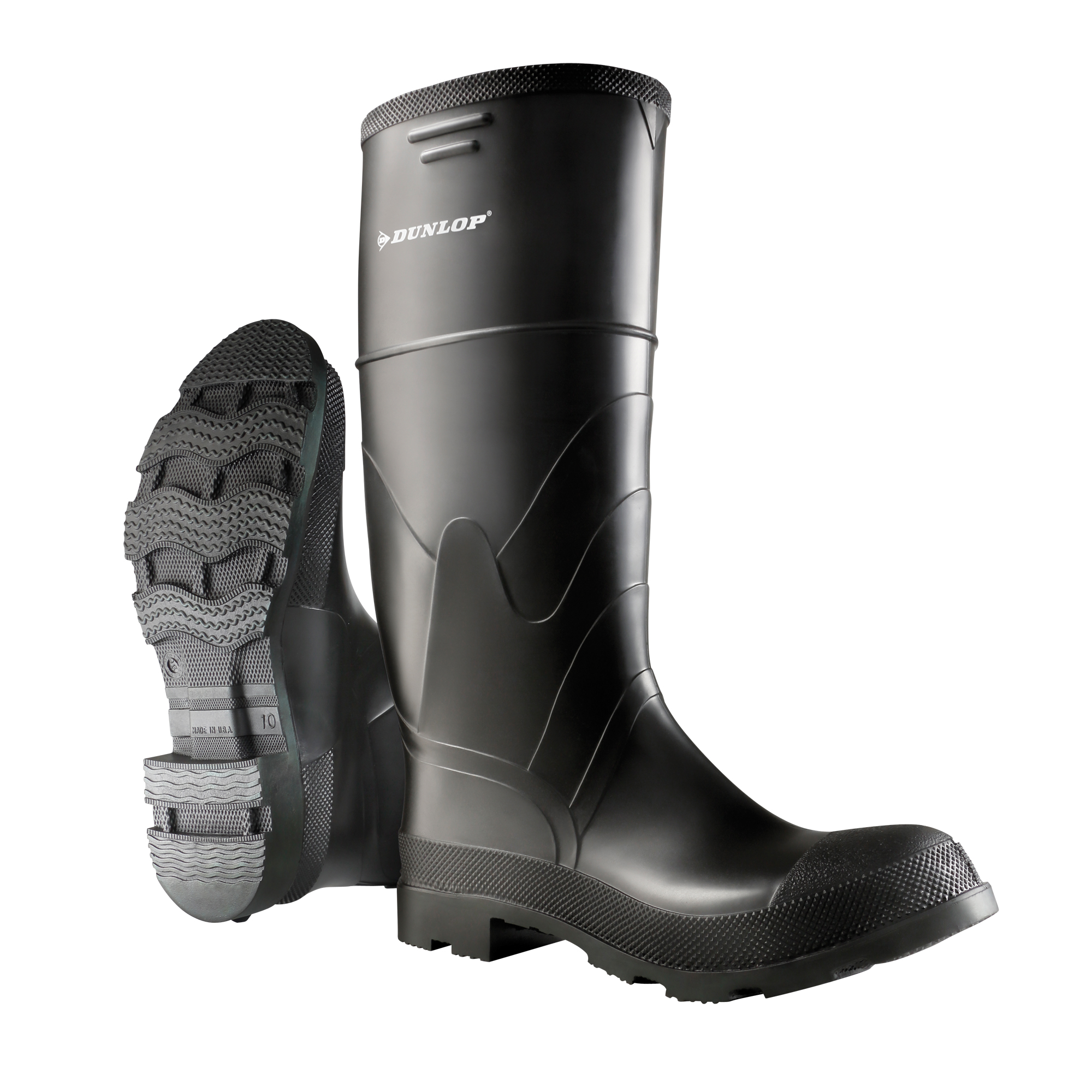 Dunlop Protective Footwear 86622 8 16 Economy Boots PVC Steel Toe Size 8 Puncture Resistant Sole