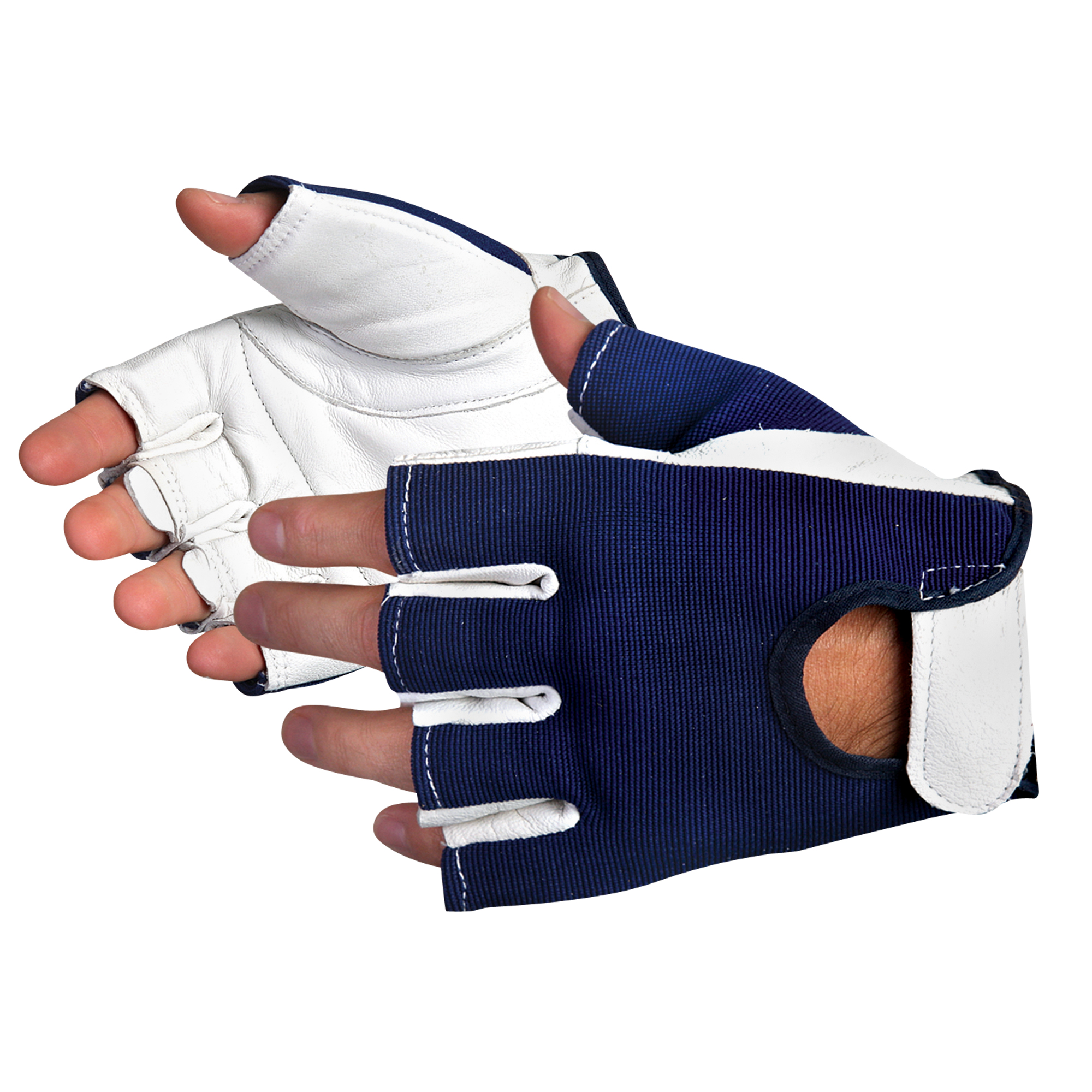 SUPERIOR GLOVE WORKS LTD. Vibrastop Goatskin Leather Palm HalfFinger VibrationDampening Gloves