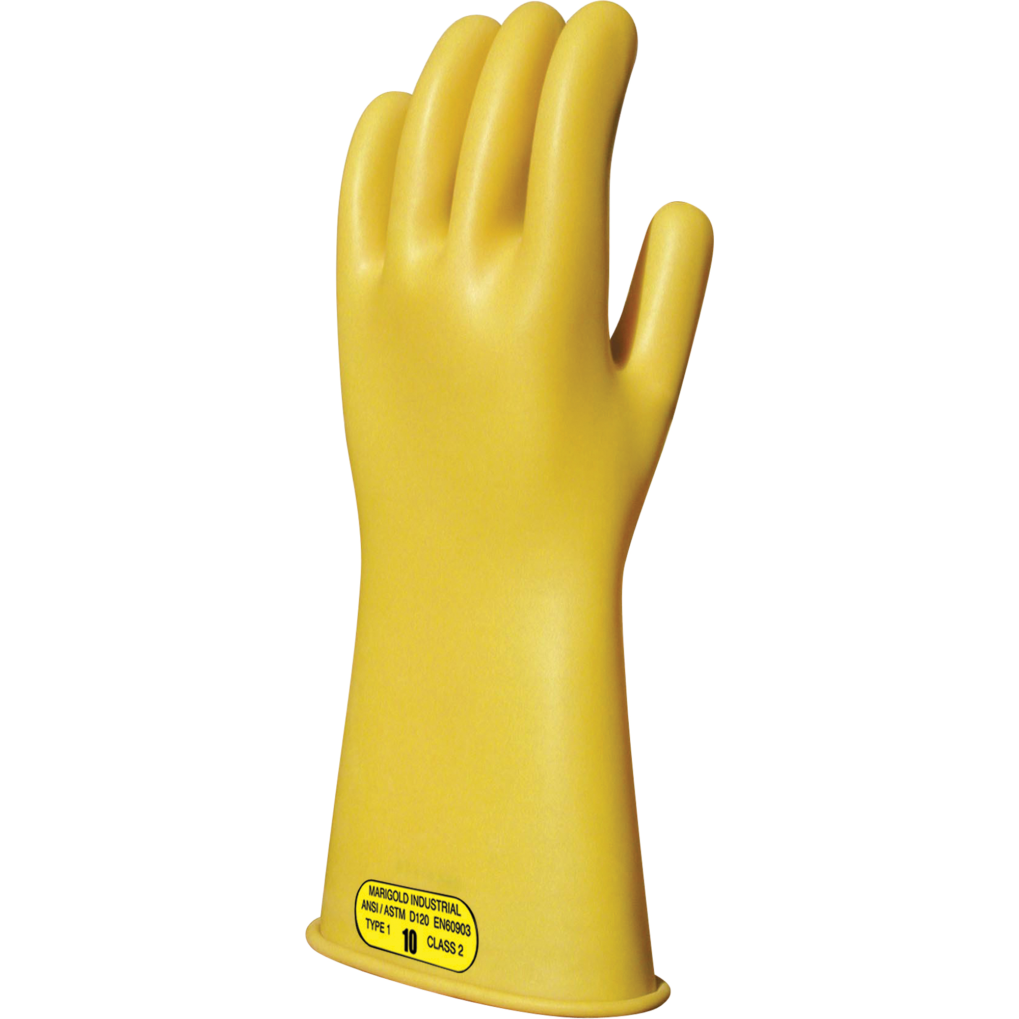 MARIGOLD INDUSTRIAL Yellow Natural Rubber Insulating Gloves Class 2