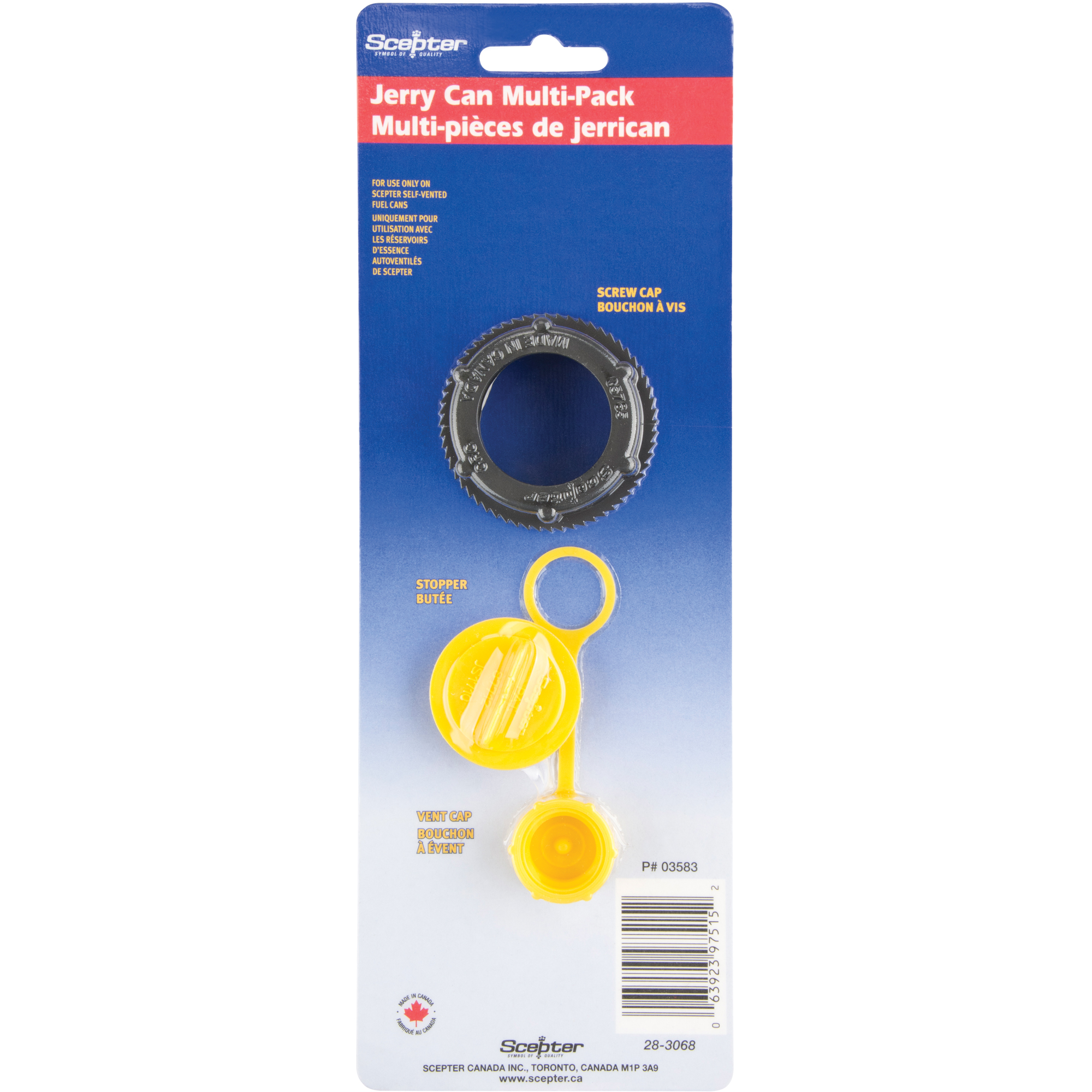 SCEPTER Jerry Can Replacement Cap/Stopper SAS111 (03583) Shop Safety