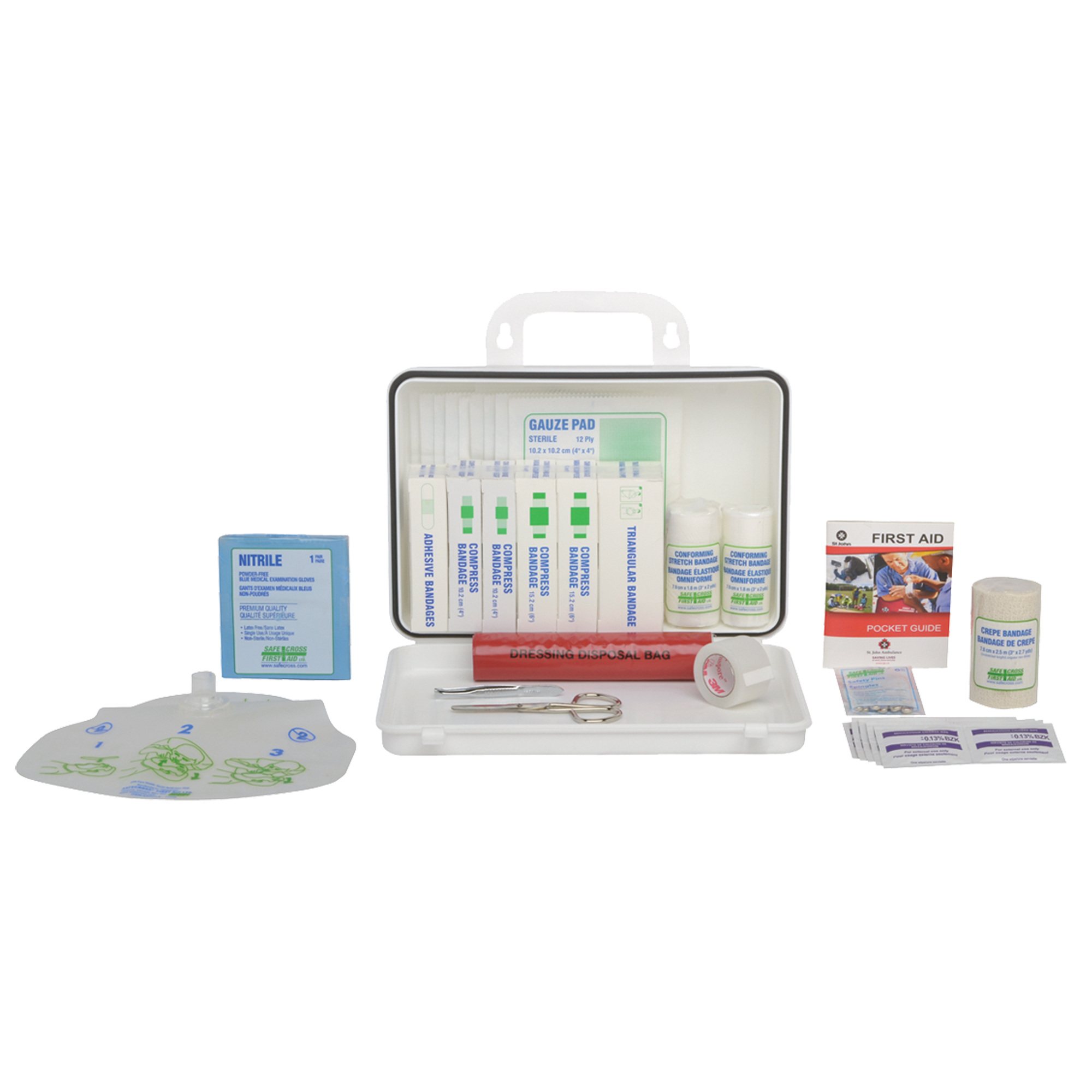 SAFECROSS Regulation First Aid Kits, Alberta, Plastic Box SAY132 (50100