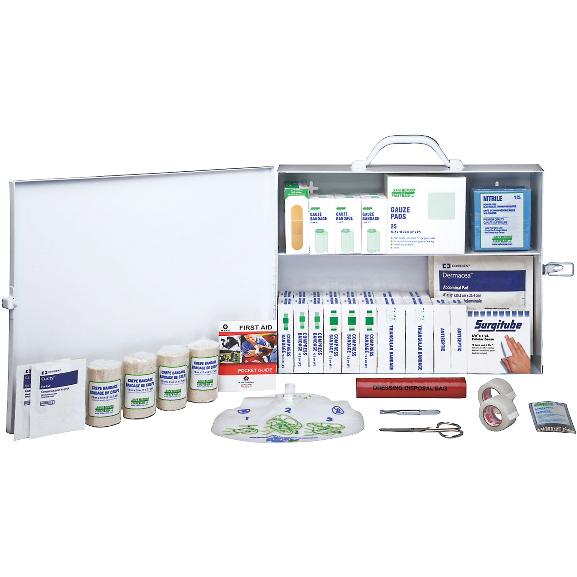 SAFECROSS Regulation First Aid Kits, Alberta, Metal Box SAY139 (50139