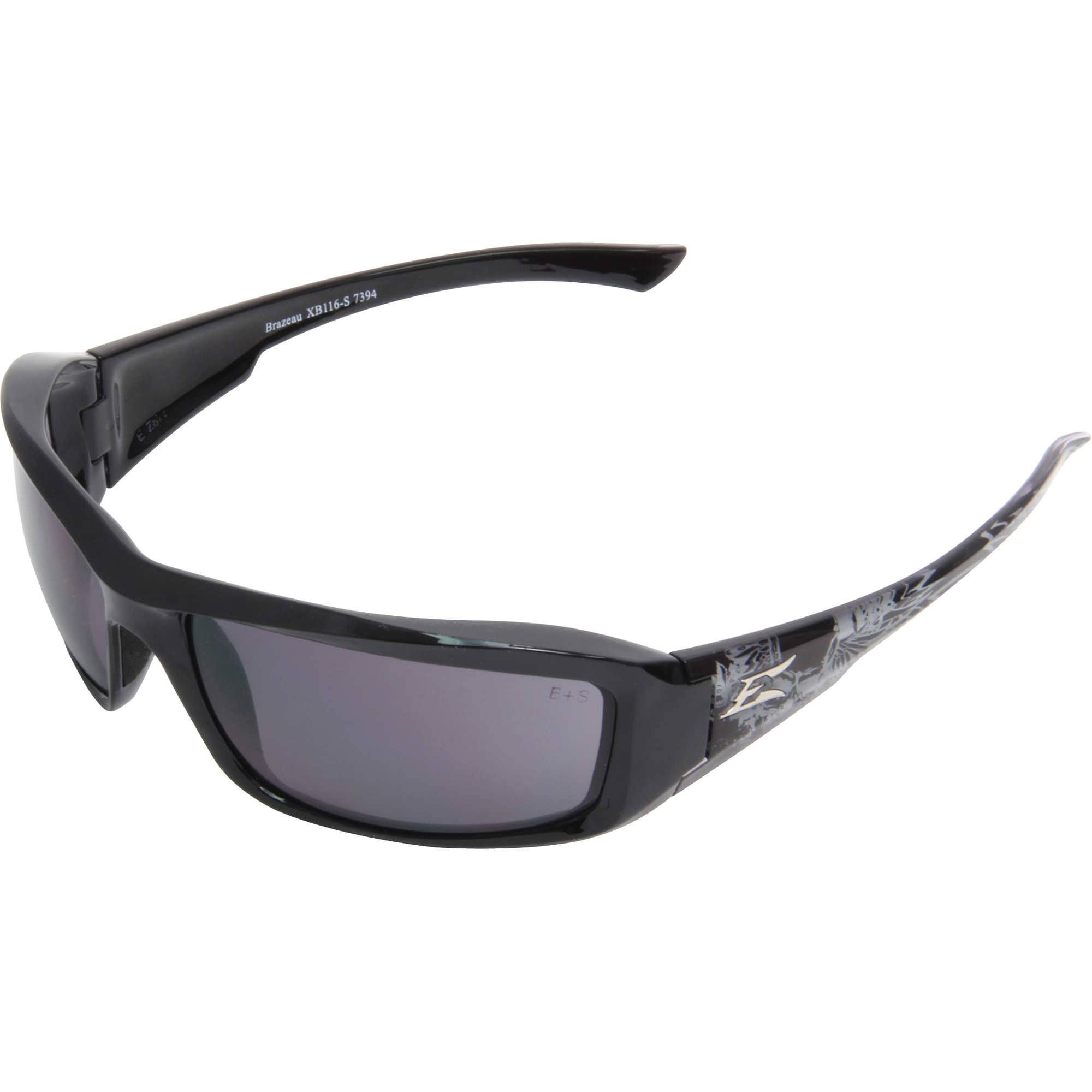 EDGE SAFETY EYEWEAR Brazeau Designer Safety Glasses, Smoke/Grey/Smoke