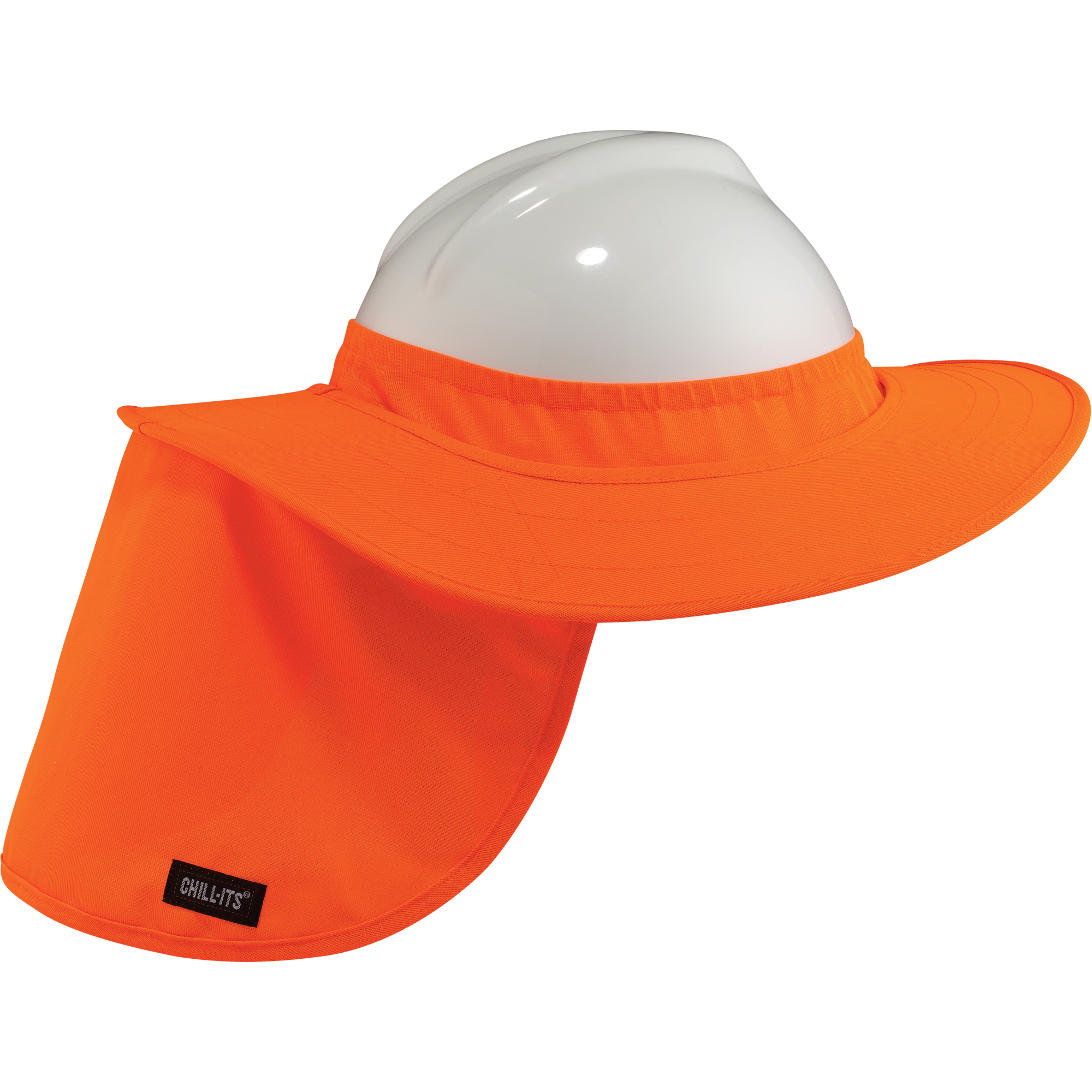Ergodyne Chill Its 6661 Hard Hat Sun Shade With Neck Flap - UPF 50+, Universal Fit, Hi-Vis