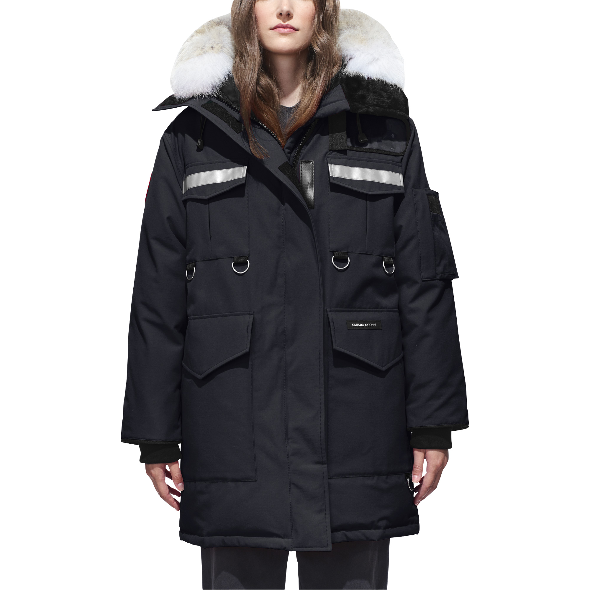navy parkas women's