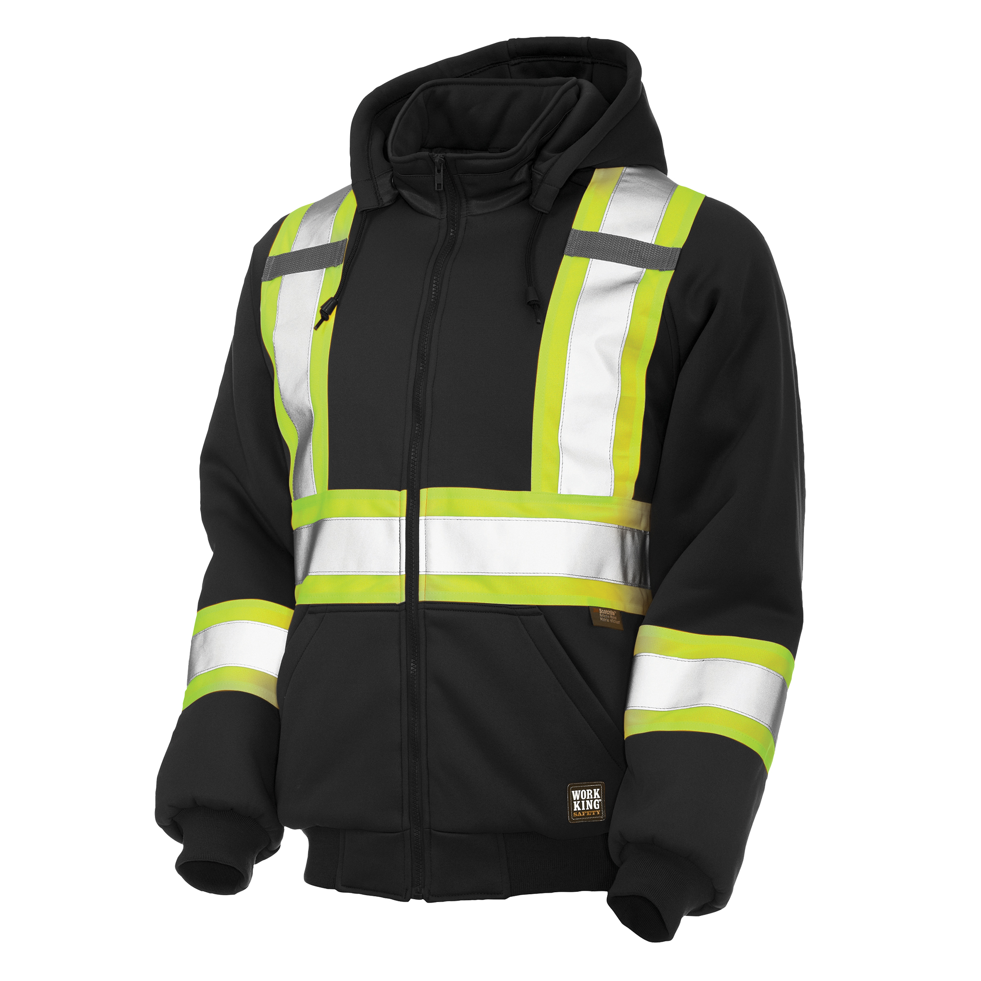 Tough Duck S47411-BLK-L Insulated Safety Hoodie, Polyester