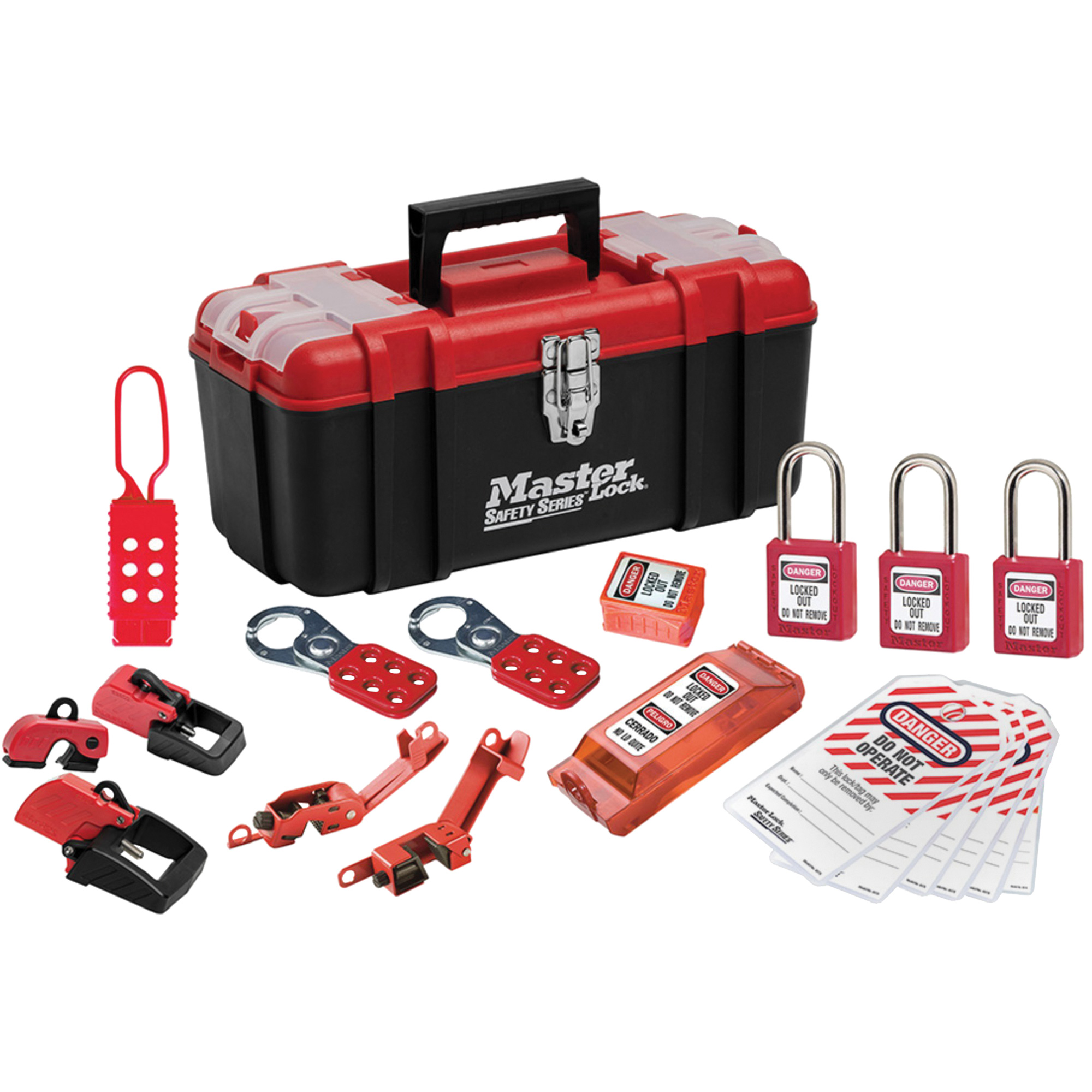 Lock Neutralization Kit Master Lock 1457E410KABAS Basic Lockout Kit with Zenex Thermoplastic ...