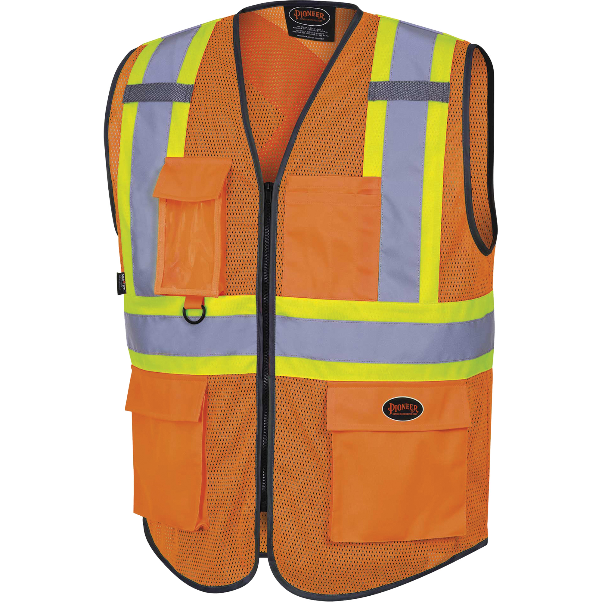 Pioneer V1024850-L 6960 Front Mesh Safety Vest, High Visibility