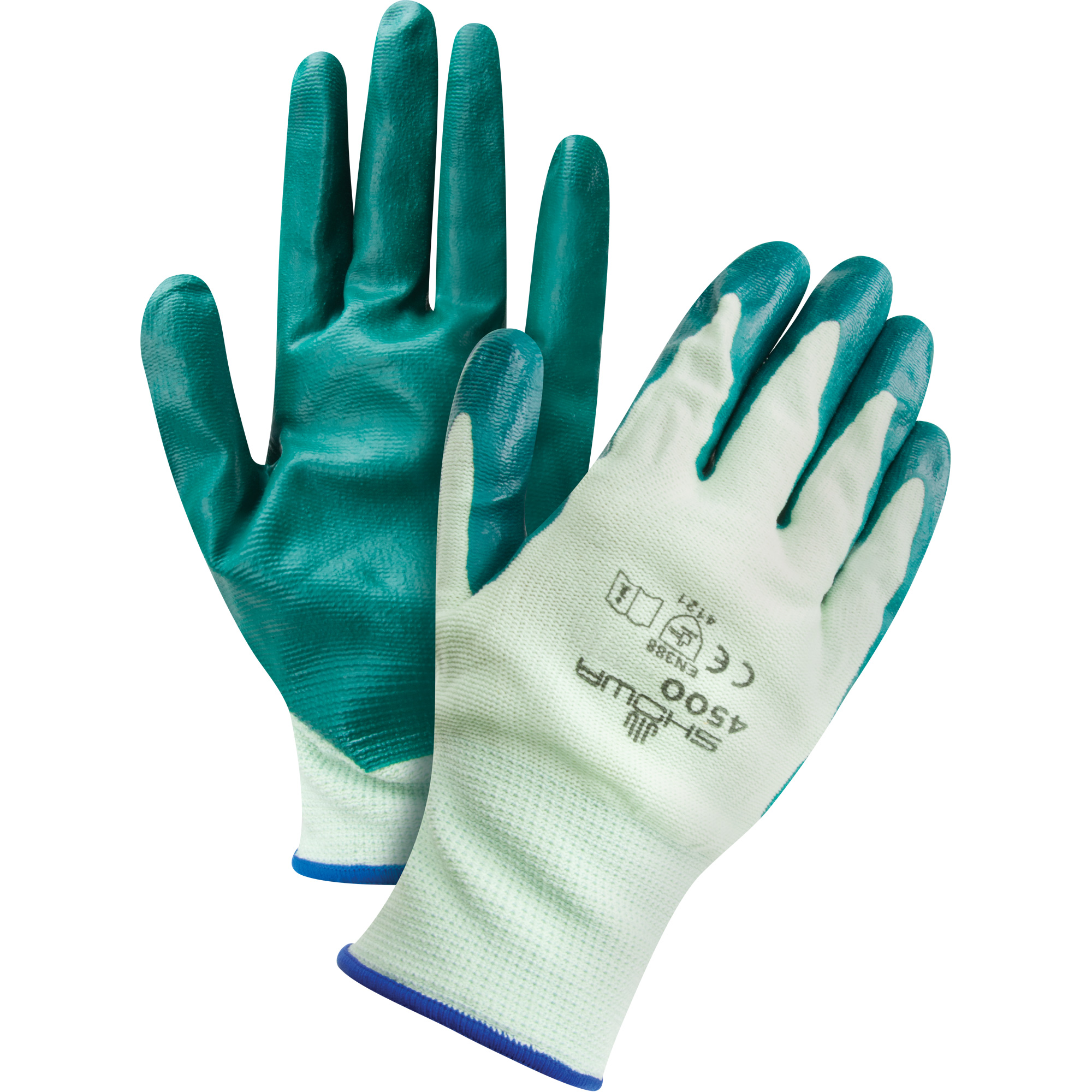 Showa 4500-08 Nitri-Flex Lite® Gloves, 8/Medium, Nitrile Coating