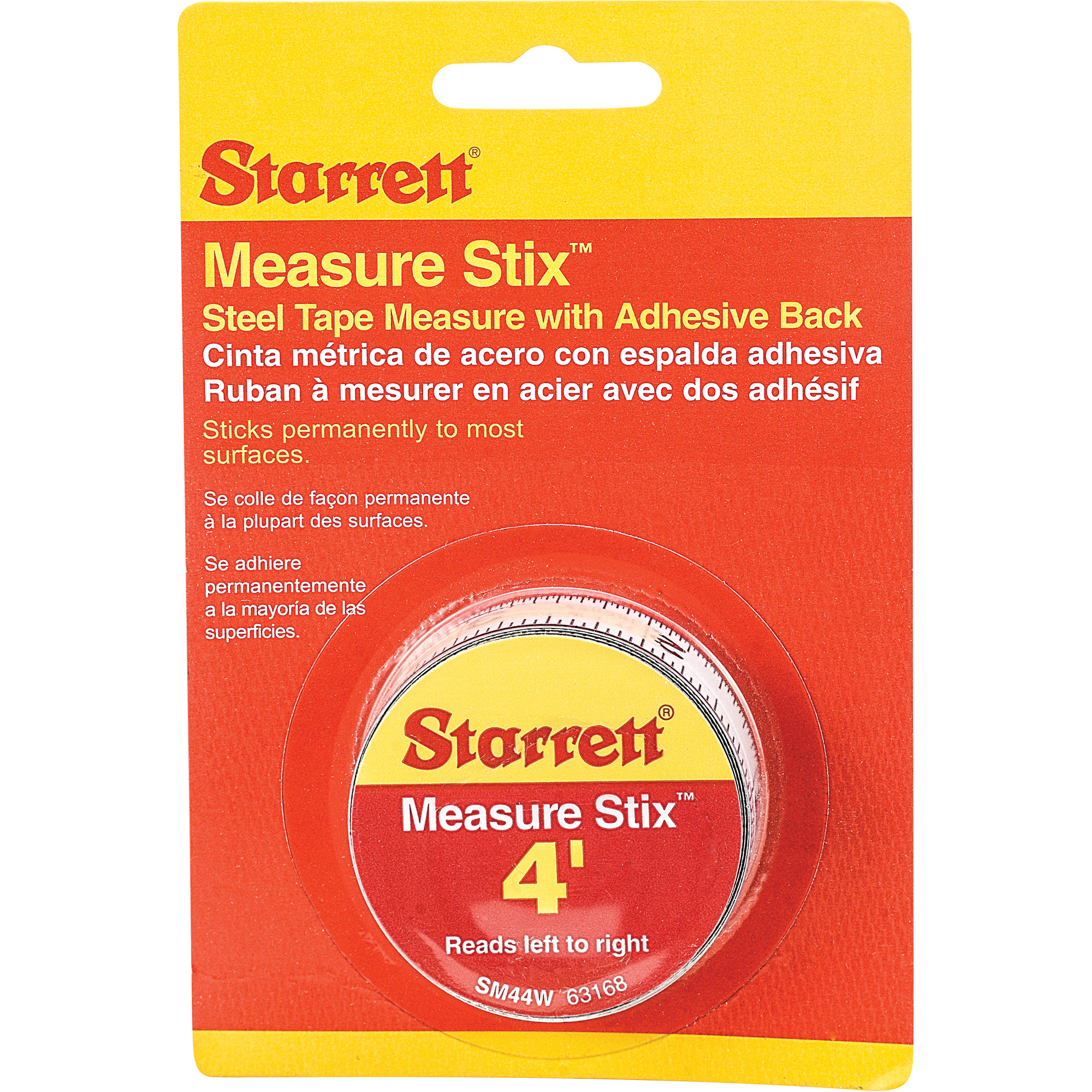 STARRETT Measure Stix Steel Measuring Tape with Adhesive Backing TBD719