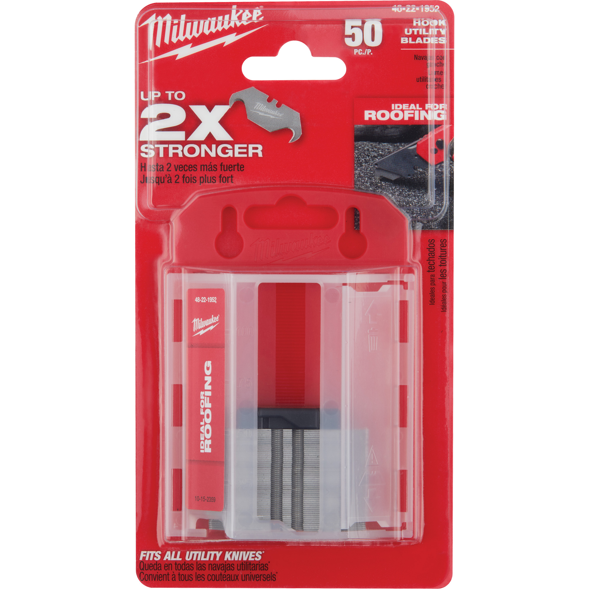 MILWAUKEE Hook Utility Knife Blades with Dispenser, Single Style TCT680 ( 48221952) Shop