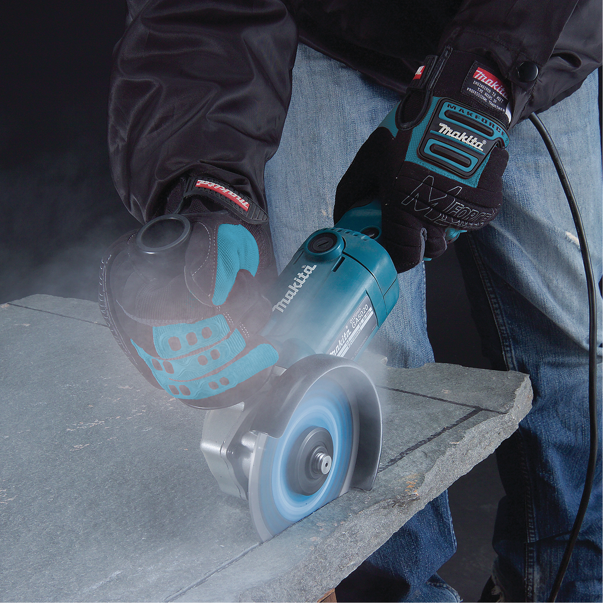 Makita GA5020C SJS Angle Grinder with Electronic Control, 5", 12.5 A, 11000 RPM