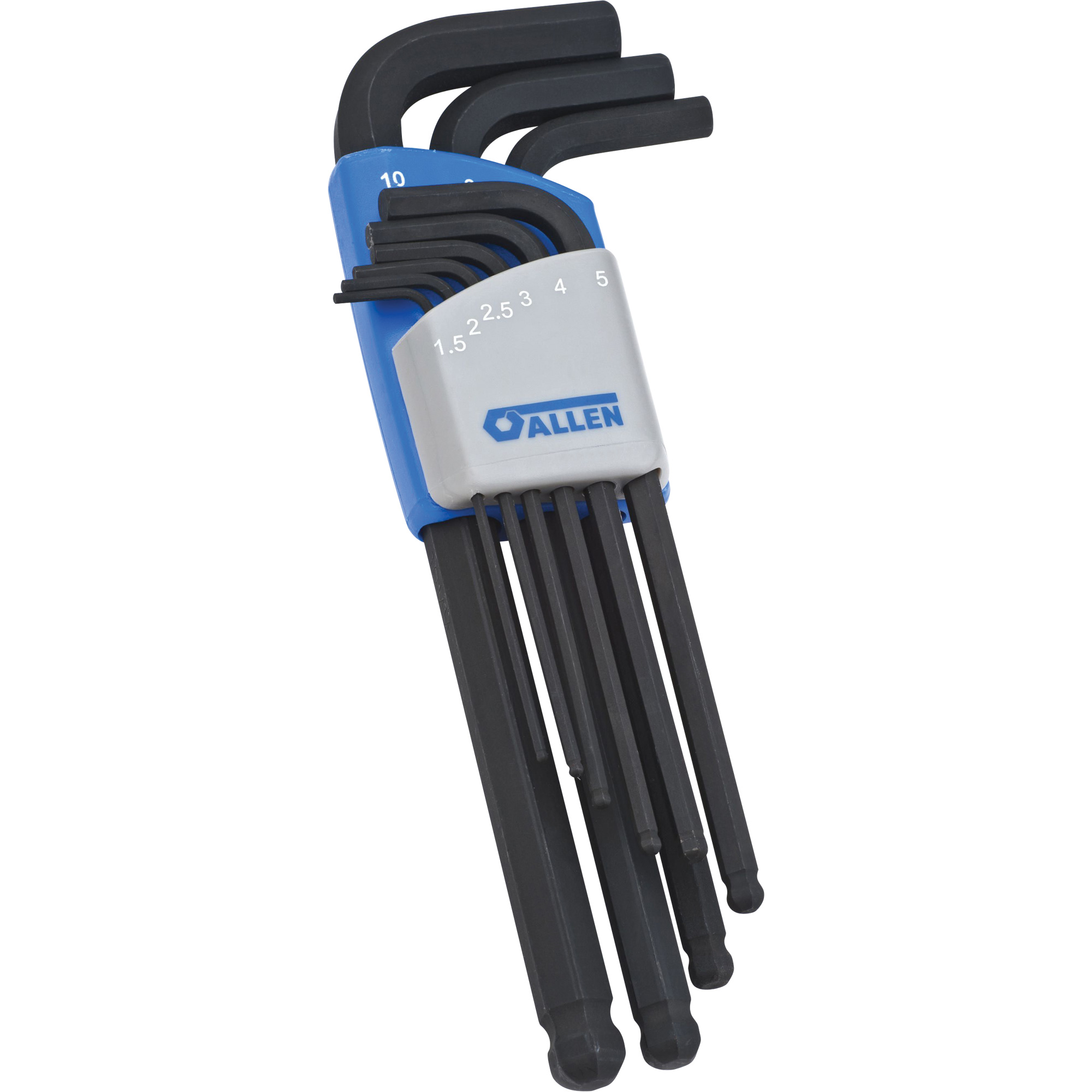 ALLEN INDUSTRIAL HAND TOOLS Long Arm BallPlus® Hex Key Set, 9 Pcs