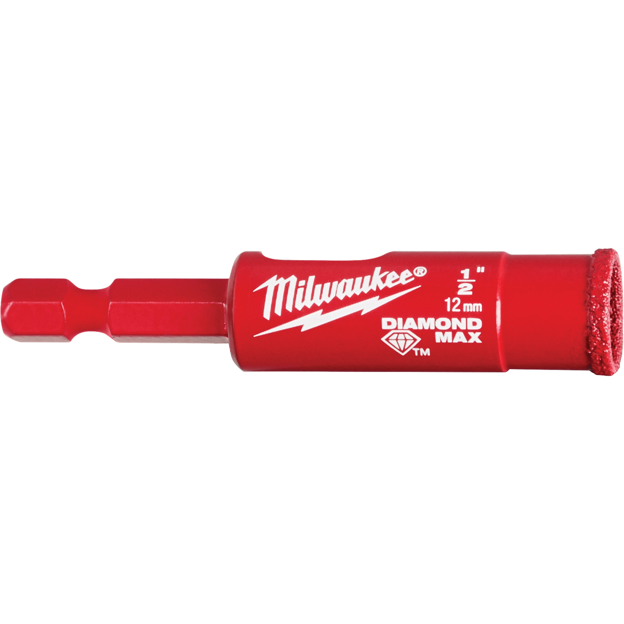 MILWAUKEE Diamond Plus Hole Saw, 1/2", 12/5" Depth of Cut, Diamond