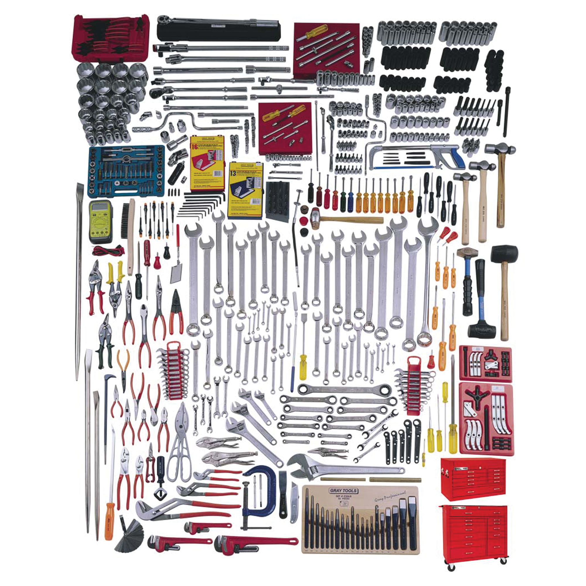 GRAY TOOLS Master Set With Tool Boxes, 835 Pieces TYP386 (MS1835