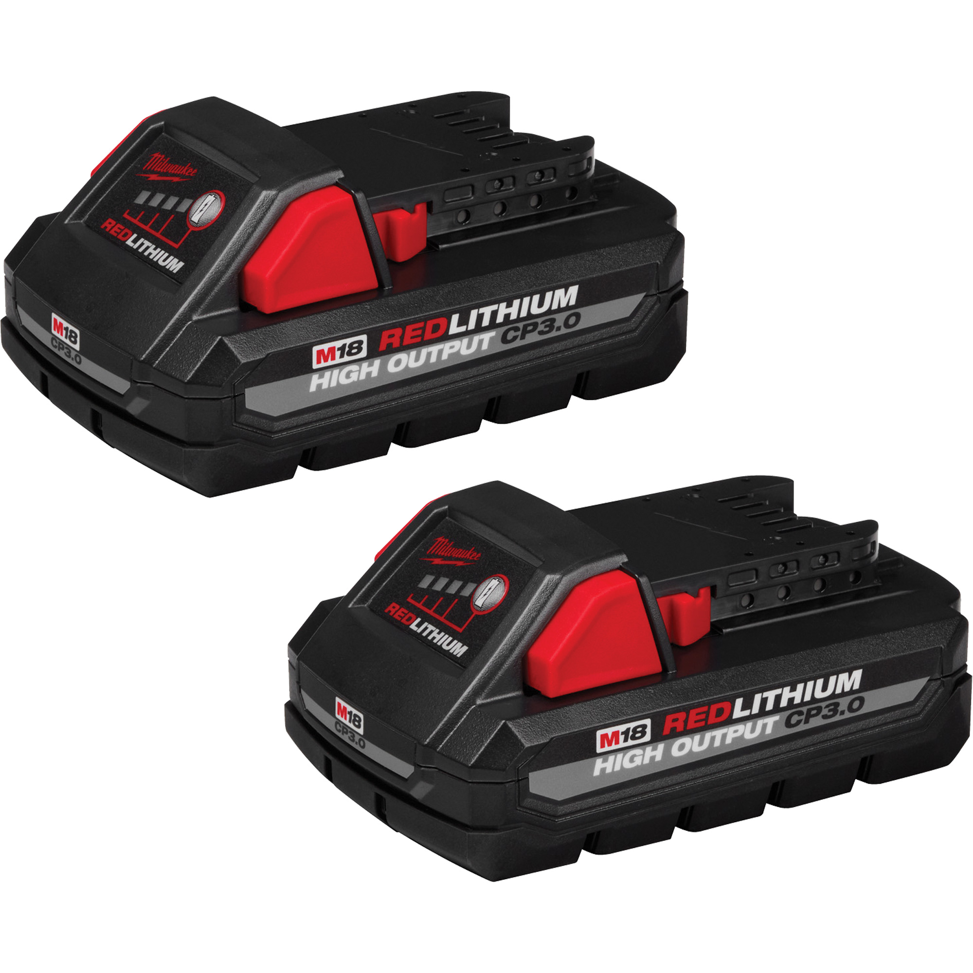 MILWAUKEE M18 Redlithium High Output CP3.0 Battery Packs, LithiumIon, 18 V, 3.0 Ah UAE102 (48