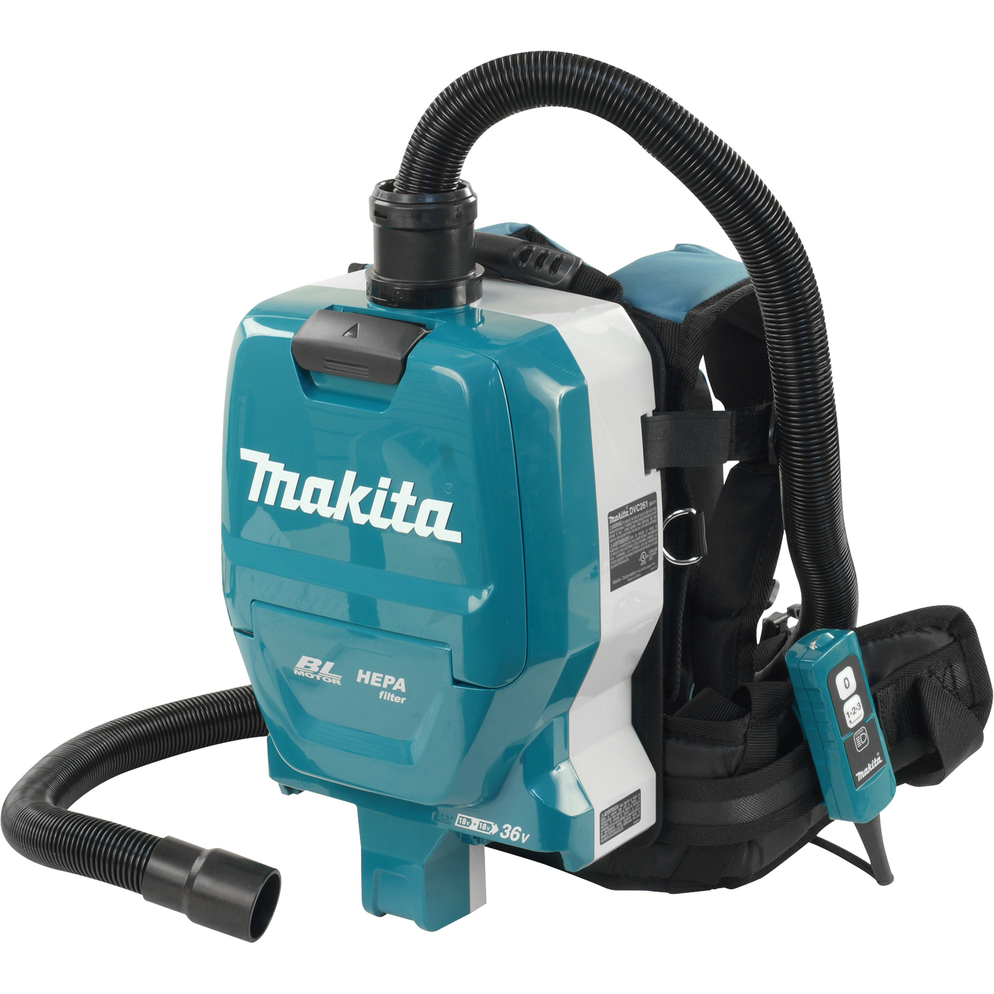 MAKITA LXT® Backpack Vacuum Cleaner, 0.5 US Gal.(2 Litres) UAE977 (DVC261ZX) Shop Backpack