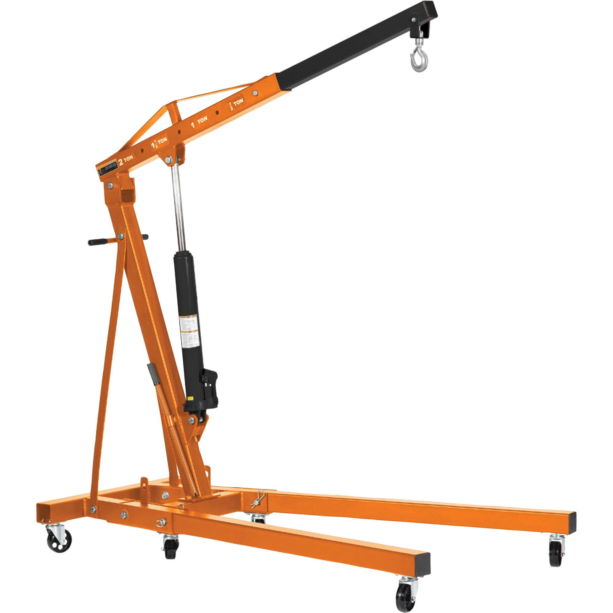 Air Conditioner Lifting Crane – HVAC Ladder Crane, 60 Ft Height, 1200 Lbs Capacity, Stainless Steel Manual Winch
