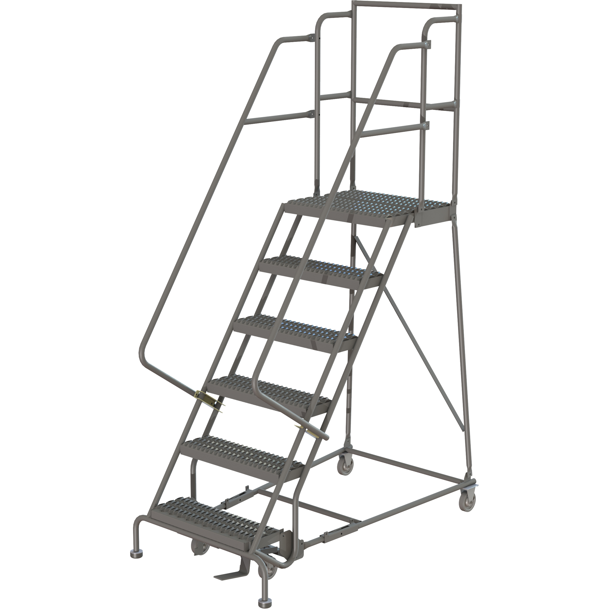 TRI-ARC MANUFACTURING Deep Top Step Rolling Ladder VC768 (KDSR106162-D2 ...
