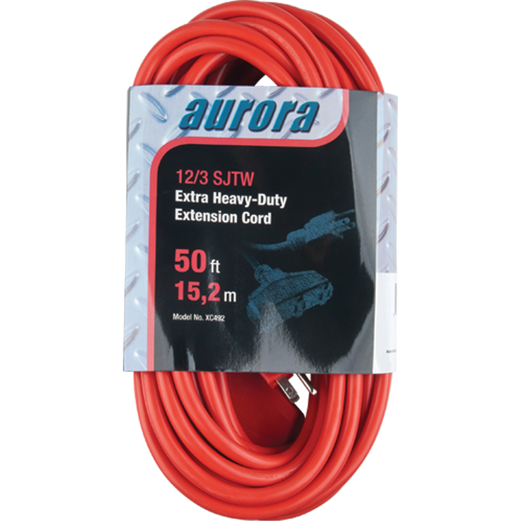 Aurora Tools XC492 Vinyl Extension Cord, Outdoor, SJTW, 12/3 AWG