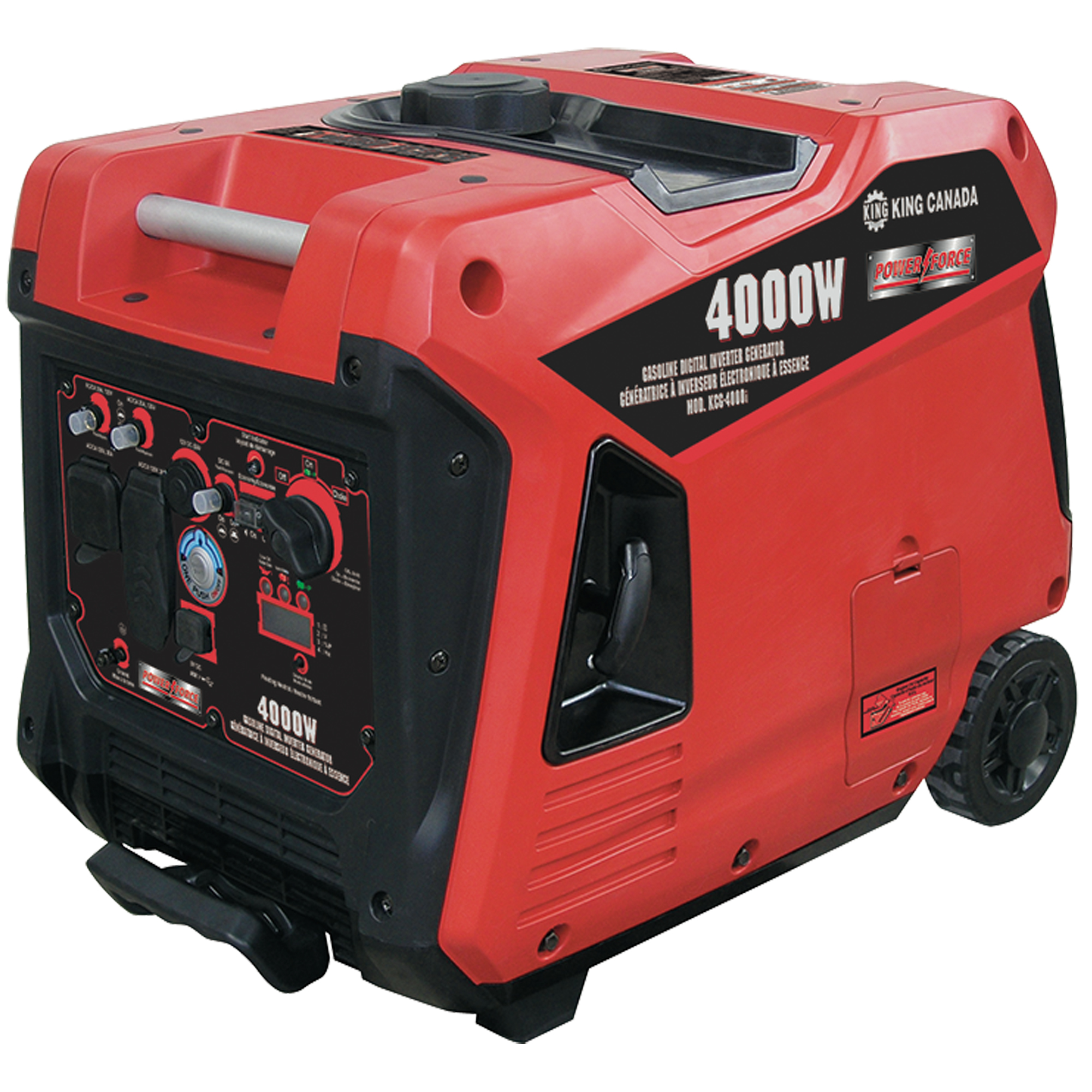 King Canada KCG4000I Gasoline Digital Inverter Generator, 4000 W Surge